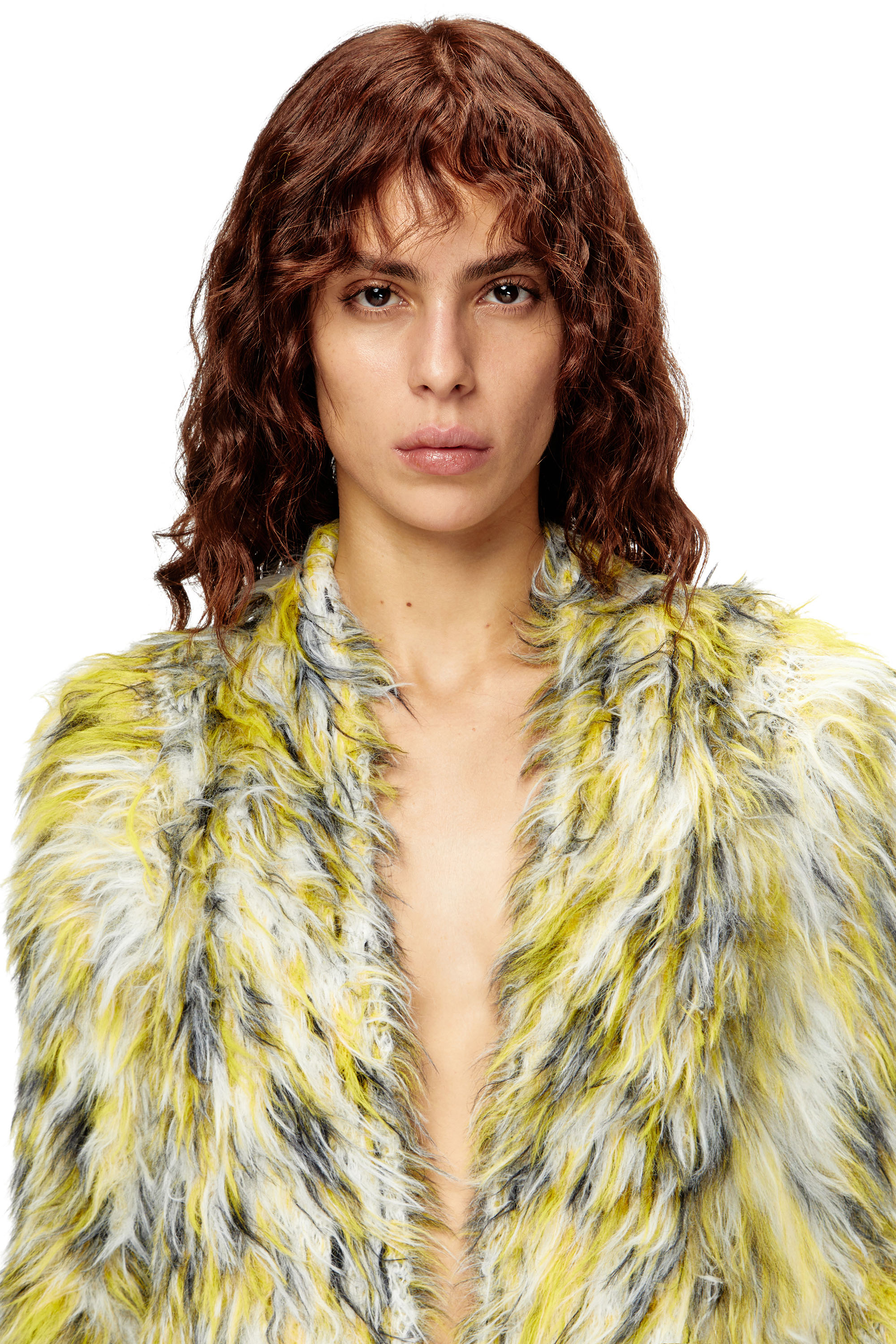 Diesel - M-ANNAINE, Cardigan ouvert en maille duveteuse Femme in Polychrome - 5