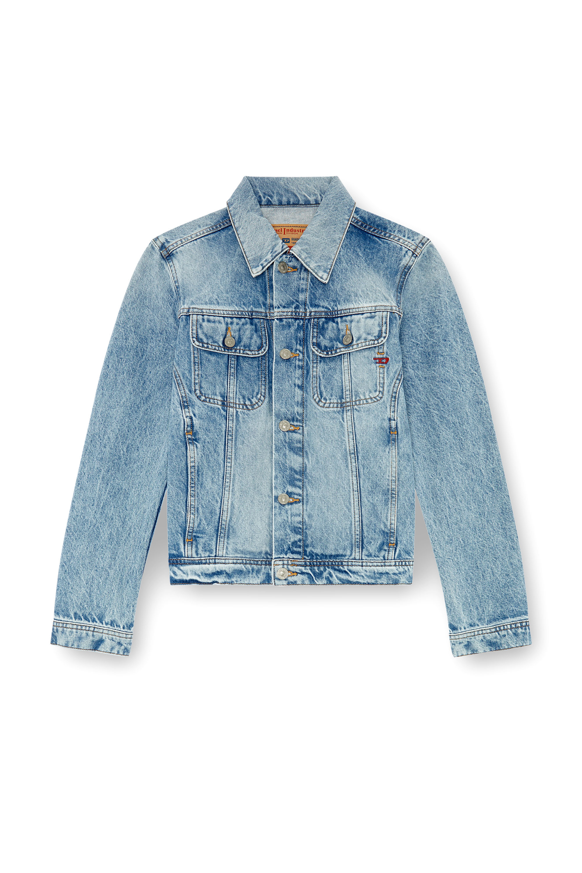 Diesel - DE-BONNY, Veste trucker en denim Femme in Bleu - 6