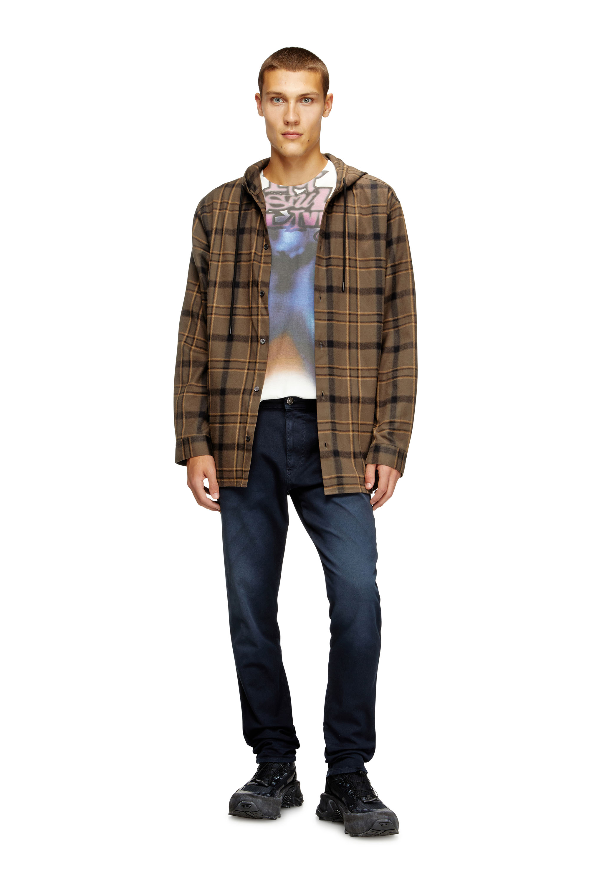 Diesel - Slim 2062 D-Strukt Joggjeans® 0670M Homme, Bleu Foncé - Image 1