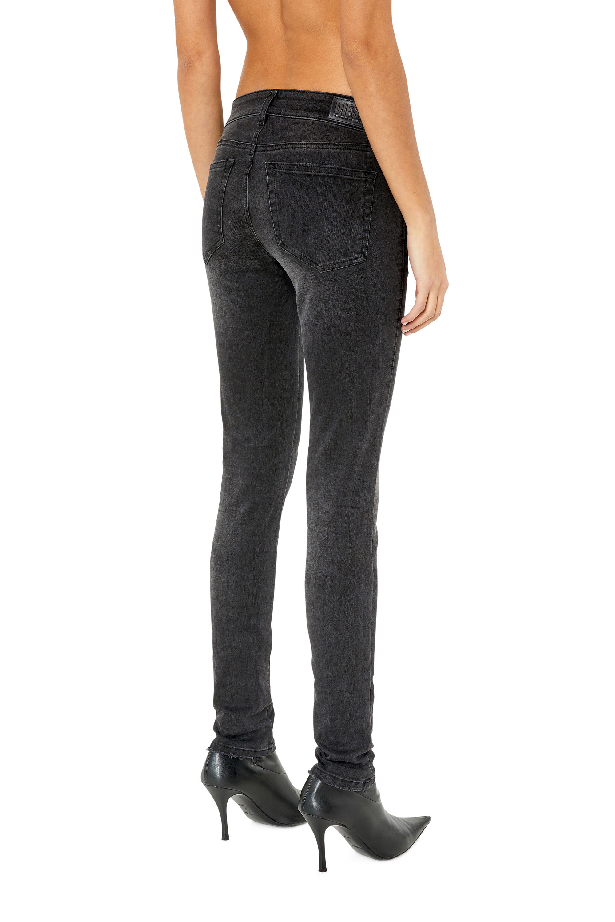 Diesel - 2018 Slandy low E69SB Super skinny Jeans, Black/Dark grey - Image 2