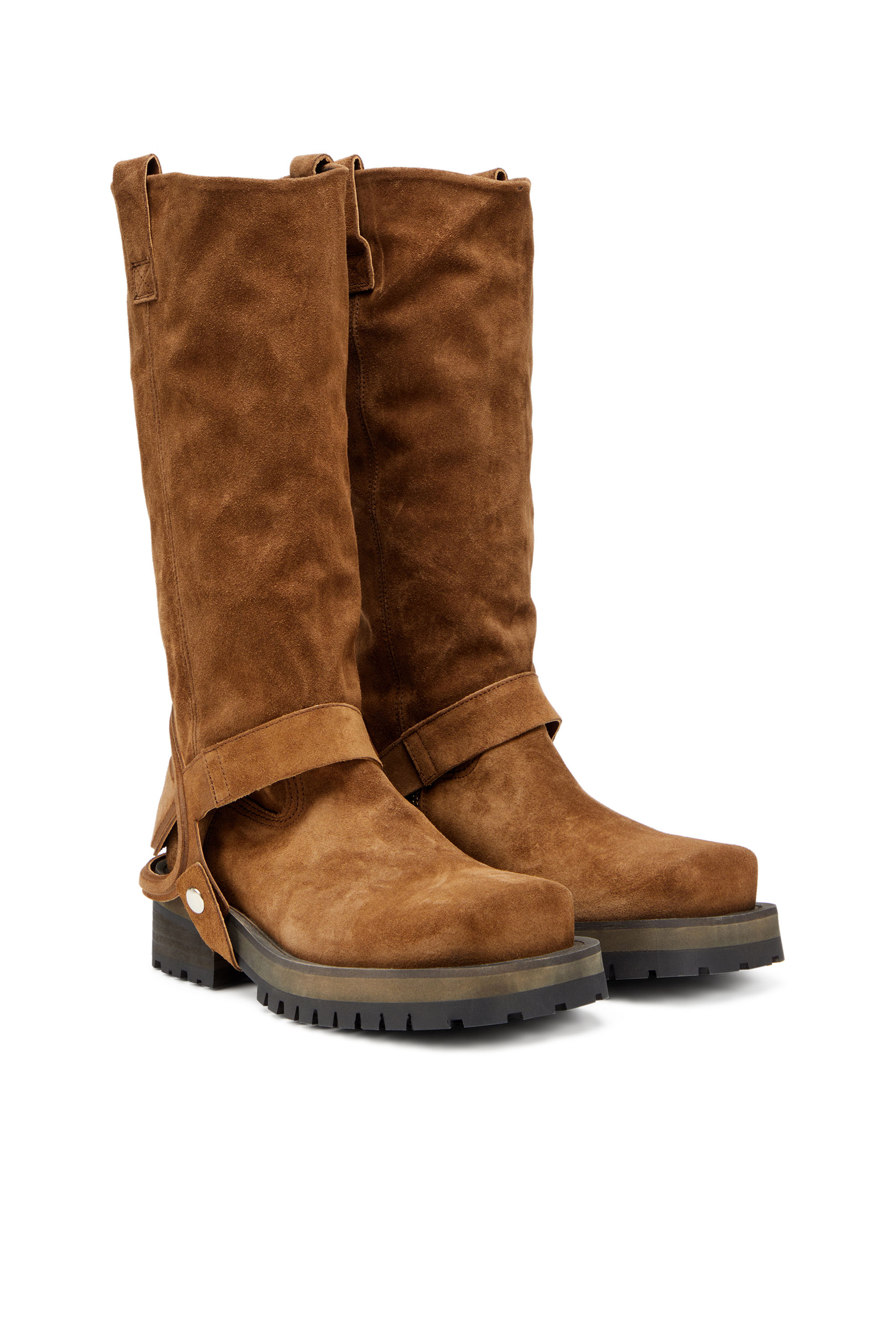 Diesel - D-TEXAN 2IN1 CH, D-Texan-Bottes biker texanes hautes et basses Femme in Marron - 2