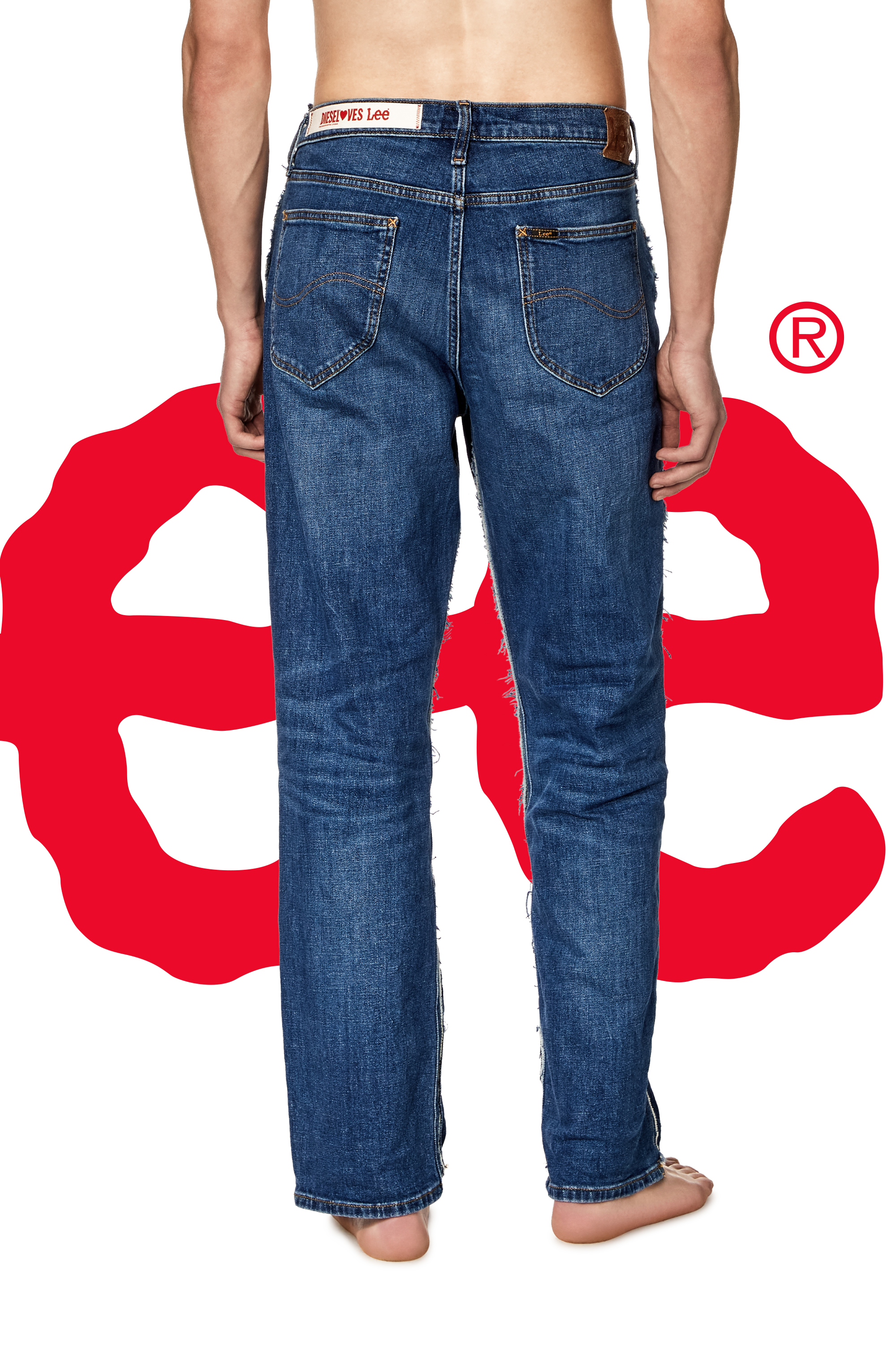 Diesel - Regular Jeans Dieseloves 03 09K47 Mixte, Bleu moyen - Image 6