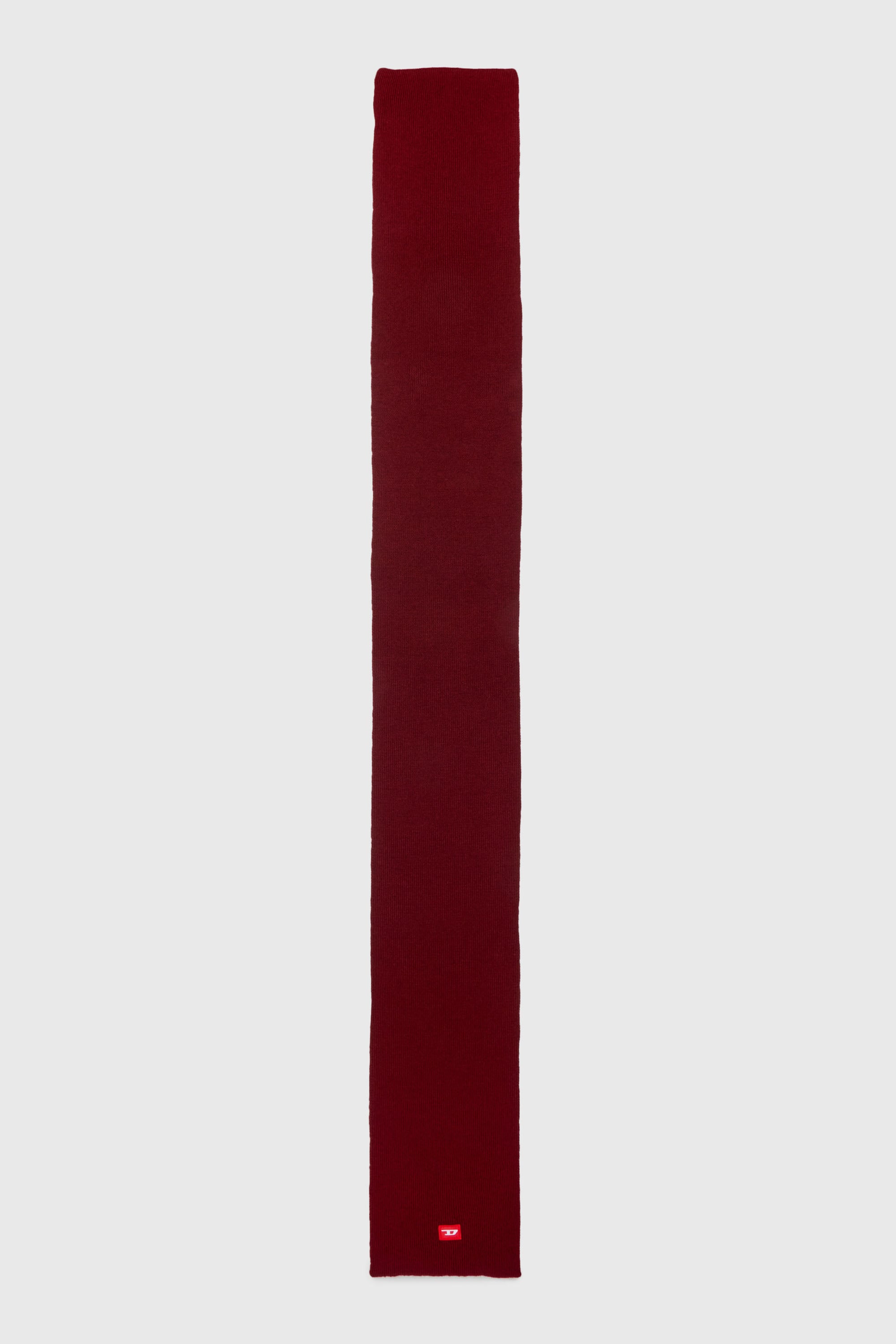 Diesel - RLOT, &Eacute;charpe en m&eacute;lange de laine avec patch logo D Mixte in Rouge - 2