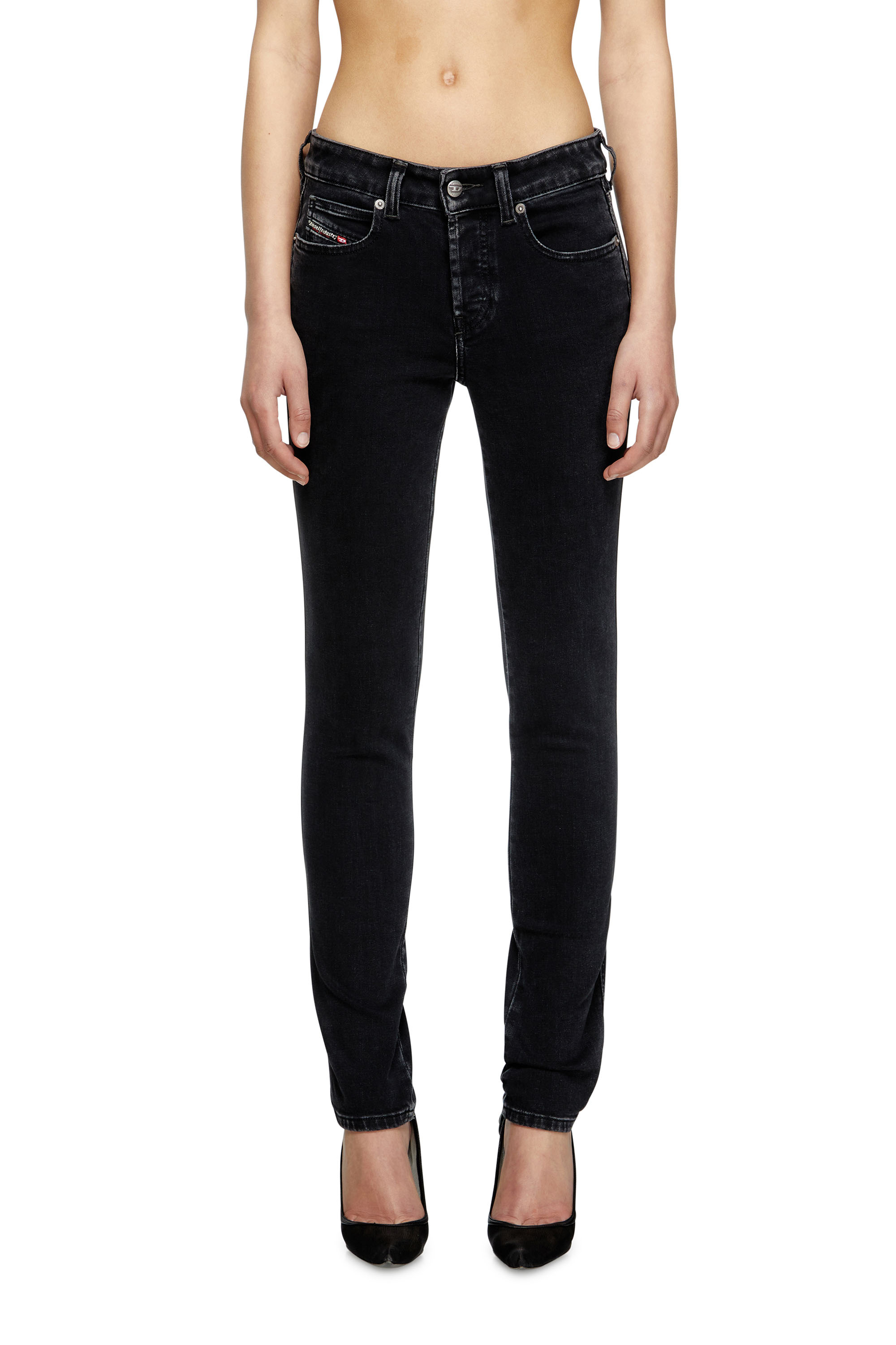 Diesel - Slim Jeans 1992 D-Jiann 09M69 Femme, Noir/Gris foncé - Image 1