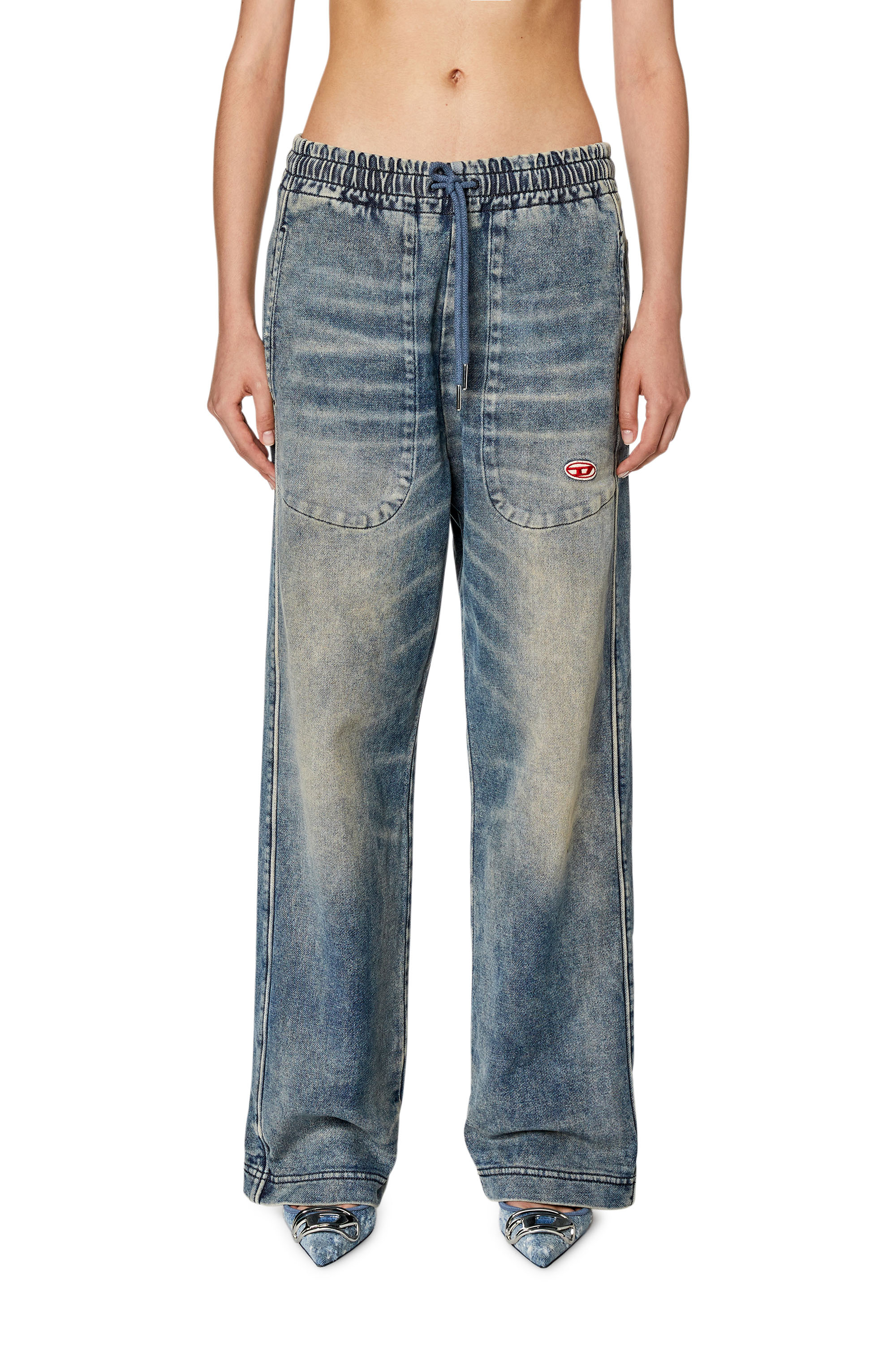 Diesel - Straight D-Martians Track Denim 068EV, Medium blue - Image 1