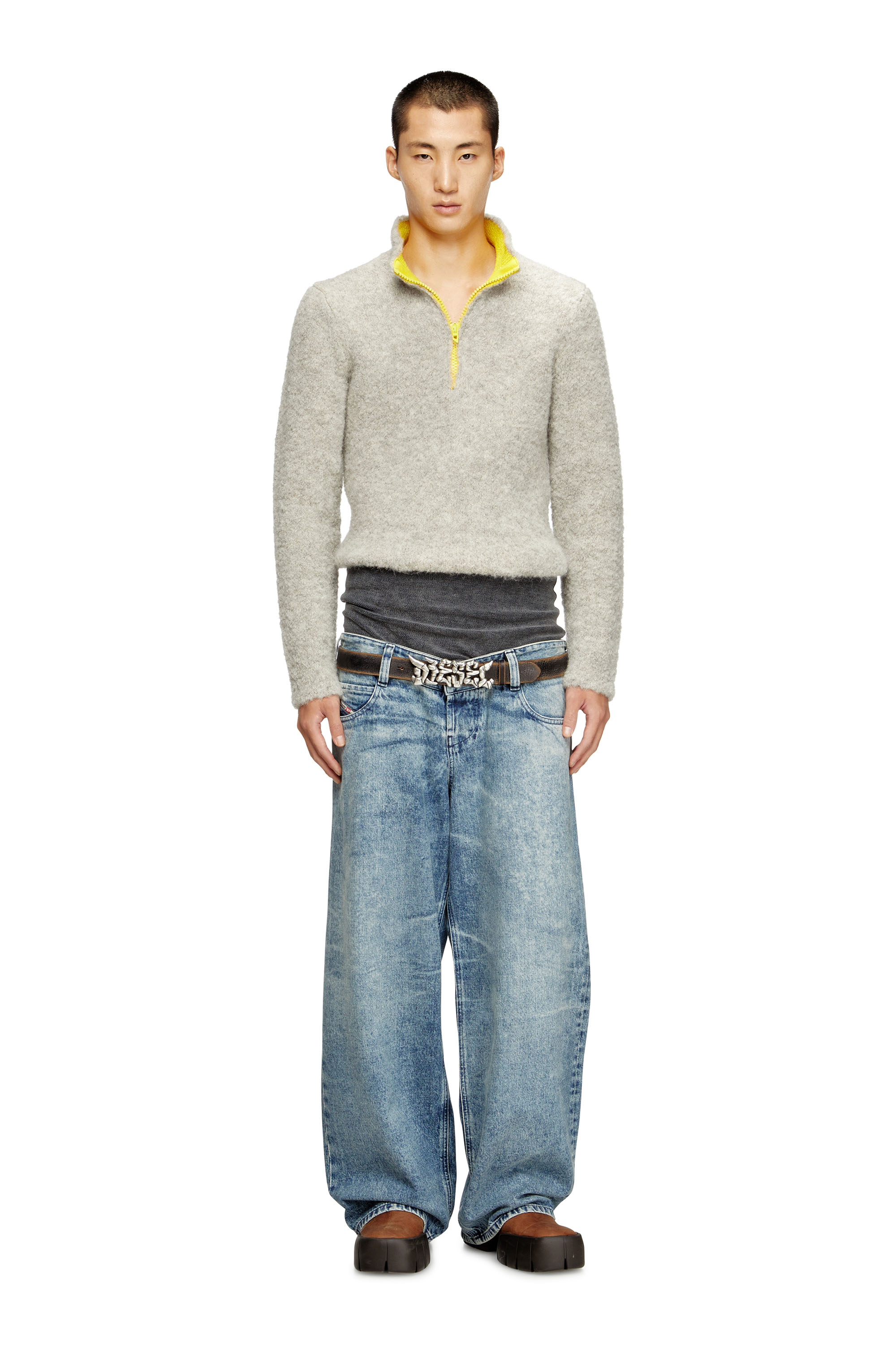 Relaxed Jeans D-Eni 09N97, Bleu moyen Diesel - Relaxed Jeans D-Eni 09N97 Homme, Bleu moyen - Image 1