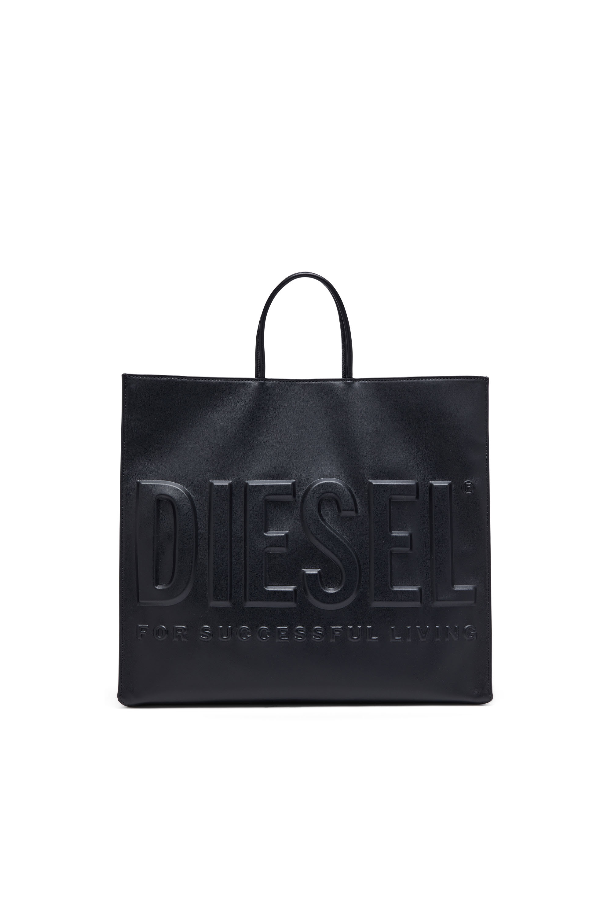 Diesel - DSL 3D TOTE EW X, Dsl 3D-Sac tote en PU recyclé avec logo embossé Homme in Noir - 1