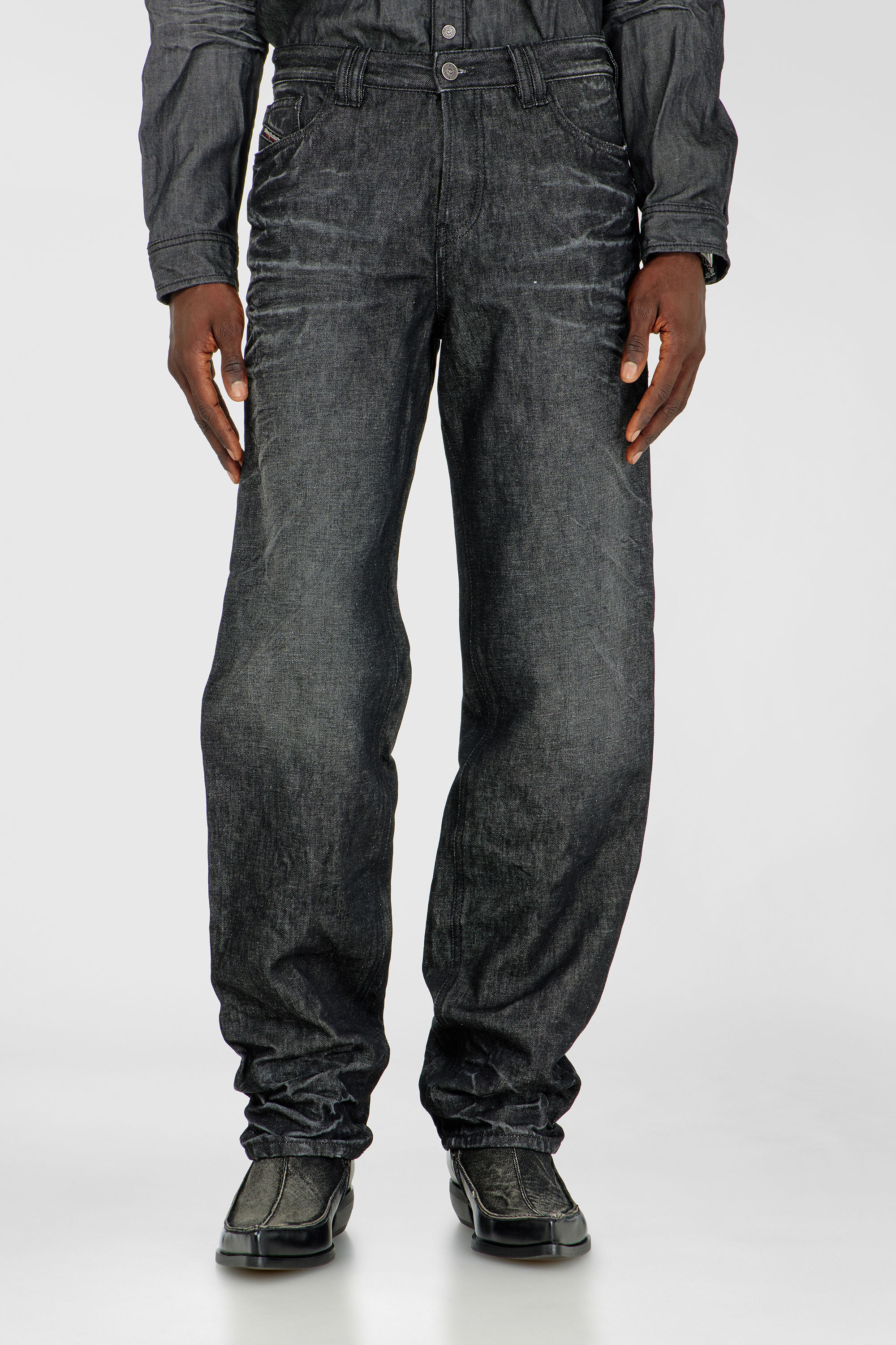 Diesel - Regular Jeans 1991 D-Voeed 09R39 Homme, Noir/Gris fonc&eacute; - Image 1