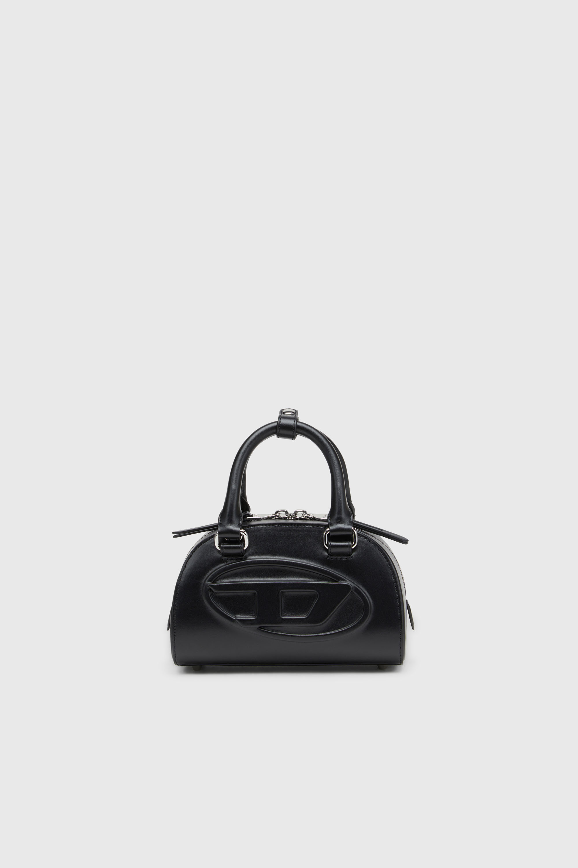 Diesel - 1DR DOME CROSSBODY, Woman's 1DR Dome-Leather Small bowling bag in Black - 1