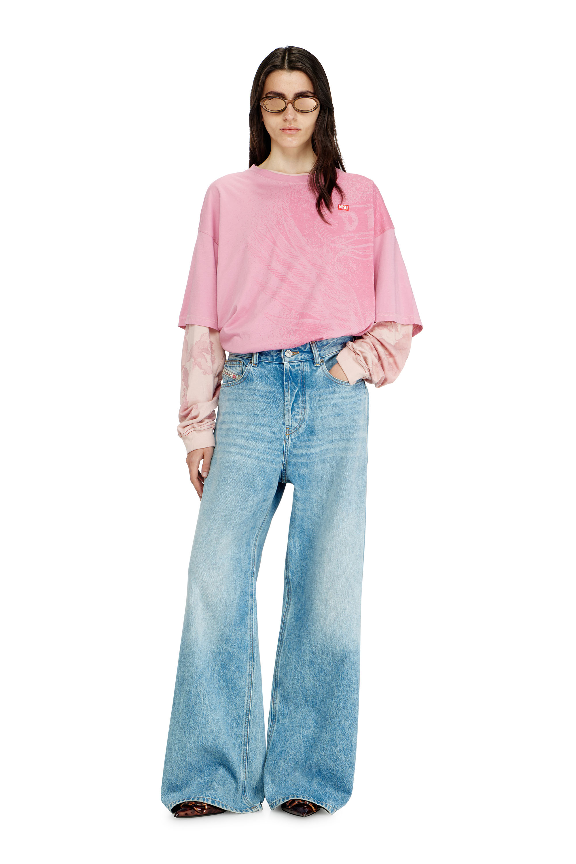 Diesel - Unisex's Relaxed Jeans 1996 D-Sire 09I29, Light Blue - 4