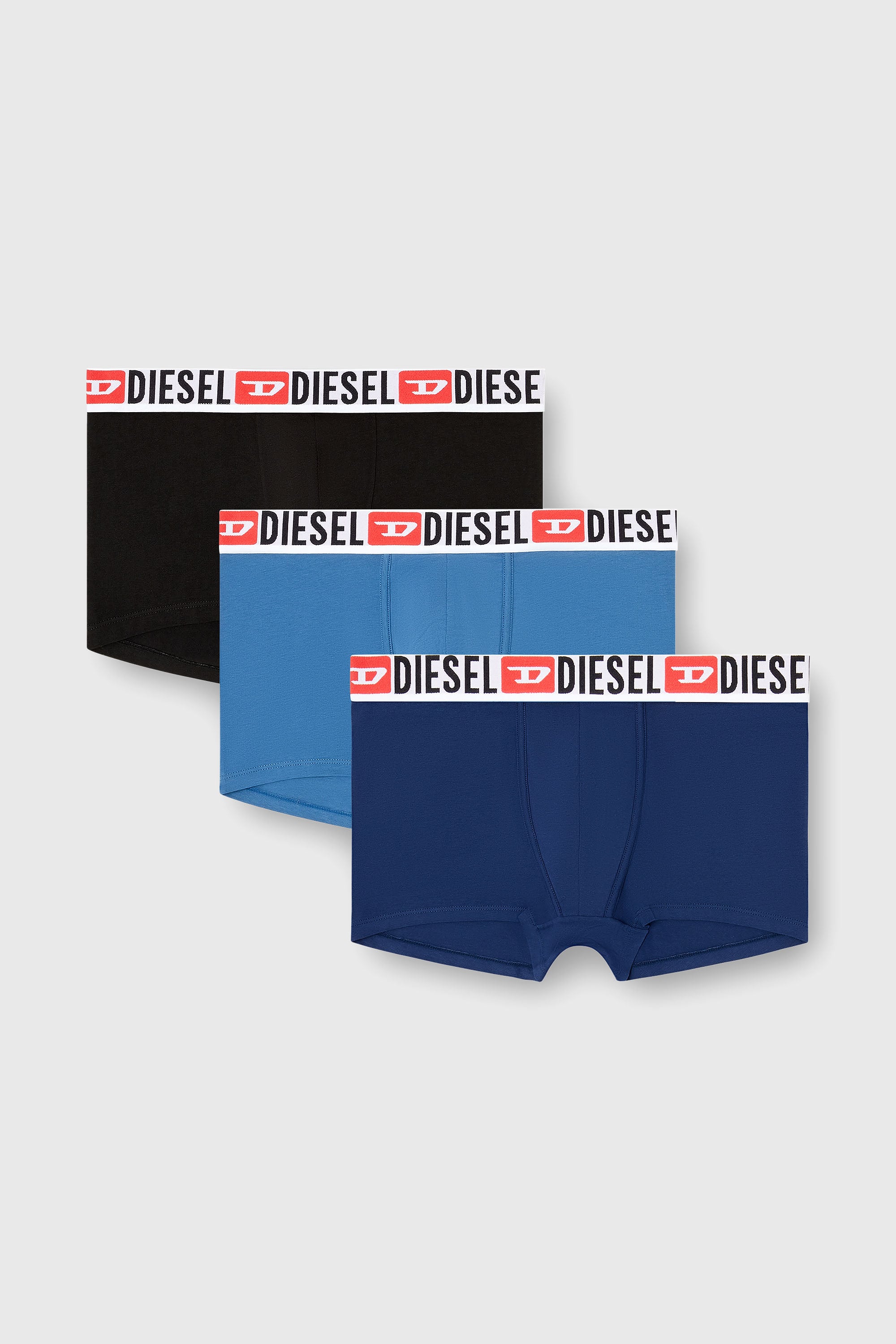 Diesel - UMBX-DAMIENTHREEPACK, Lot de trois boxers avec taille orn&eacute;e du logo sur toute la surface Homme in Polychrome - 2