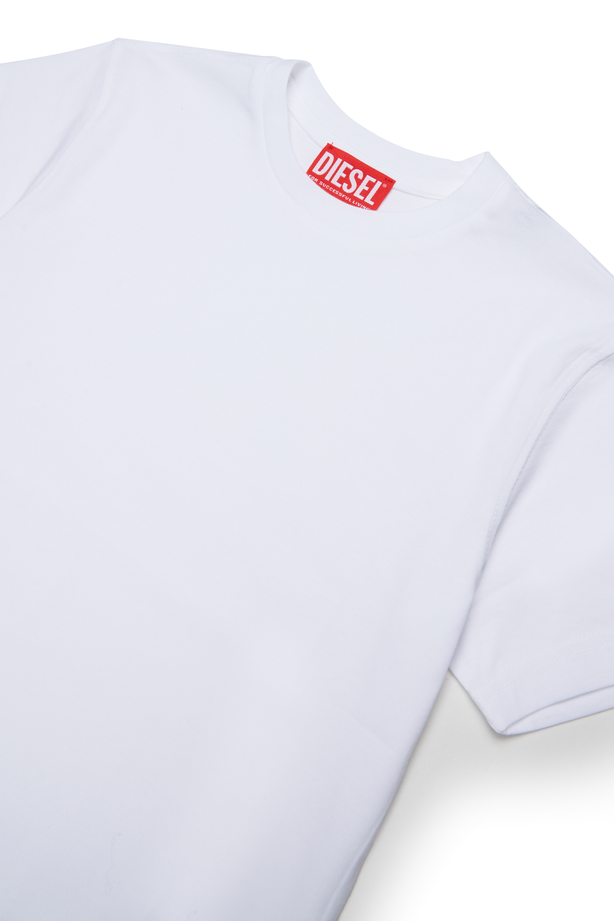 Diesel - TPRES, Man's T-shirt with cut-off logo in White - 3