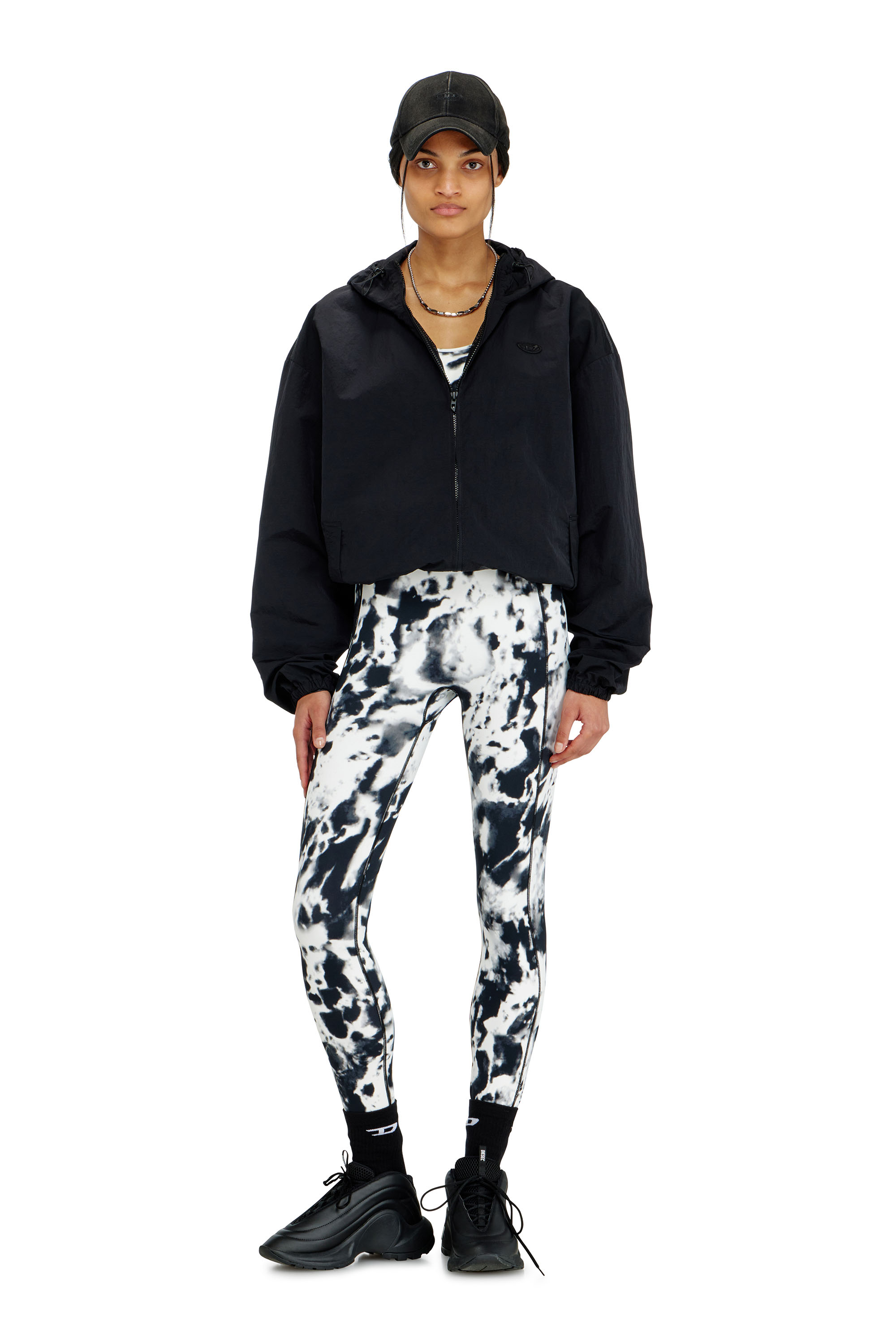 Diesel - ADELINE-D-POP, Leggings en microfibre imprim&eacute;e Femme in Polychrome - 4