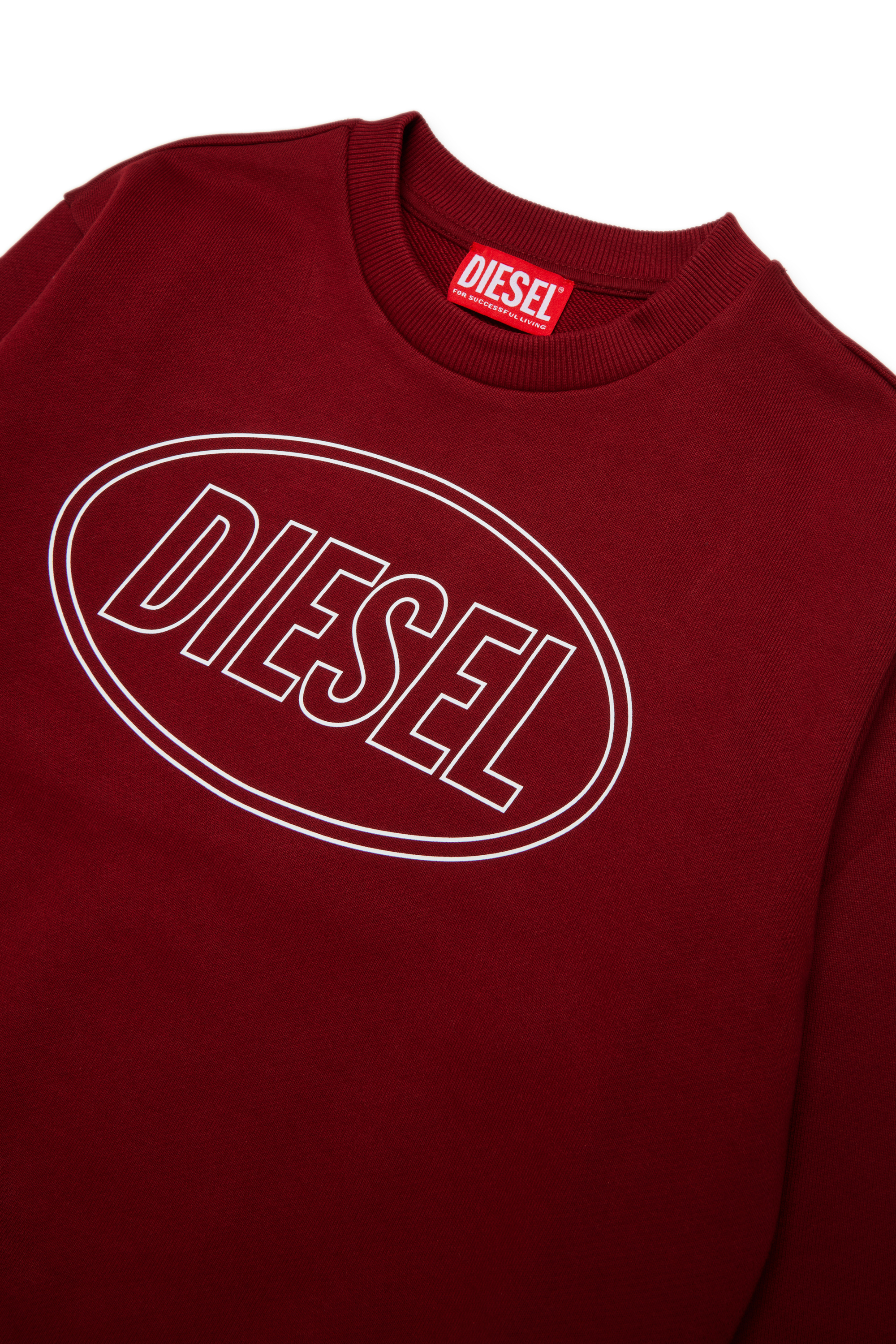 Diesel - SCIRCLE OVER, Sweat-shirt avec imprim&eacute; logo Homme in Rouge - 3