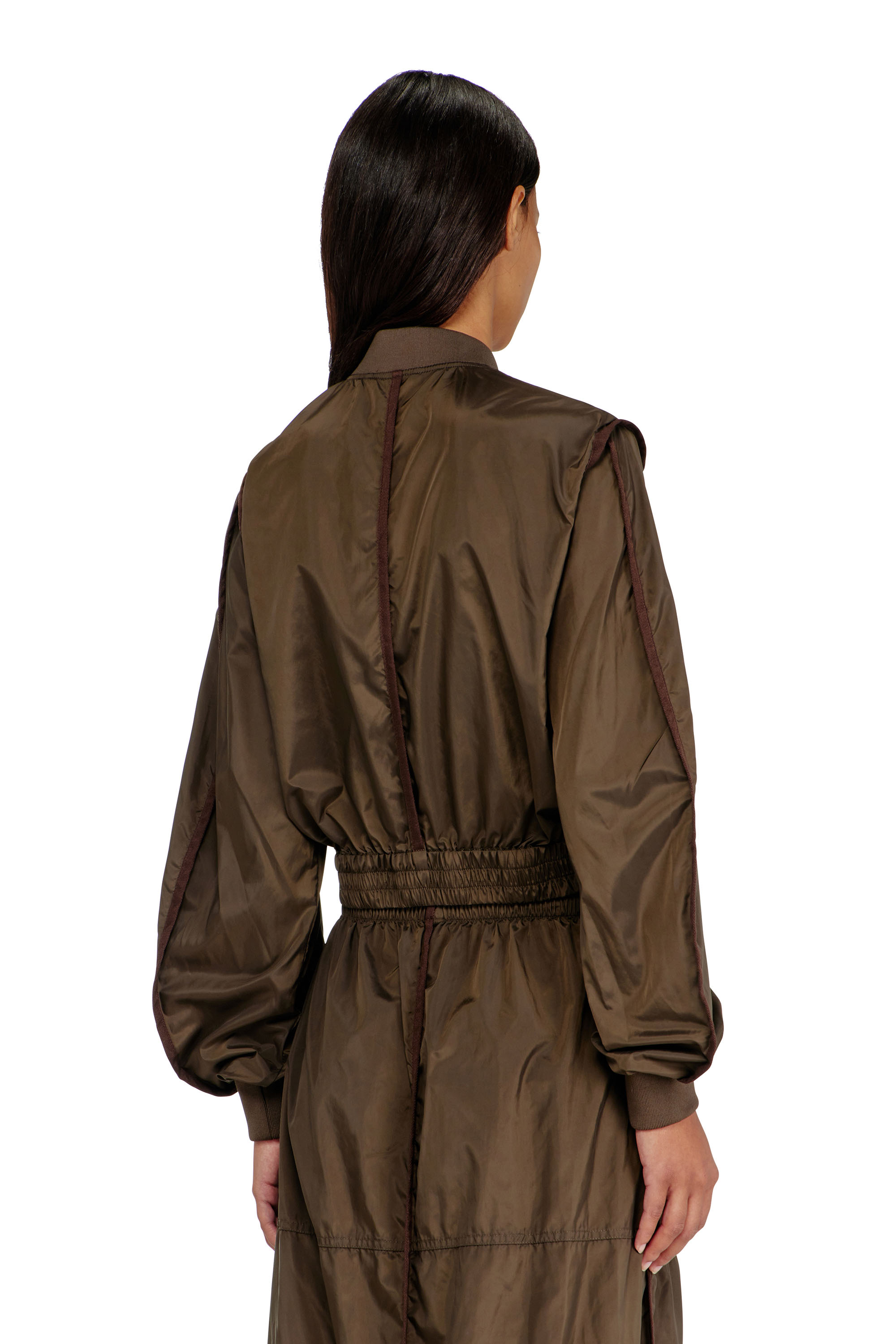 Diesel - G-OTHAM, Veste en nylon avec bandes ton sur ton Femme in ToBeDefined - 4