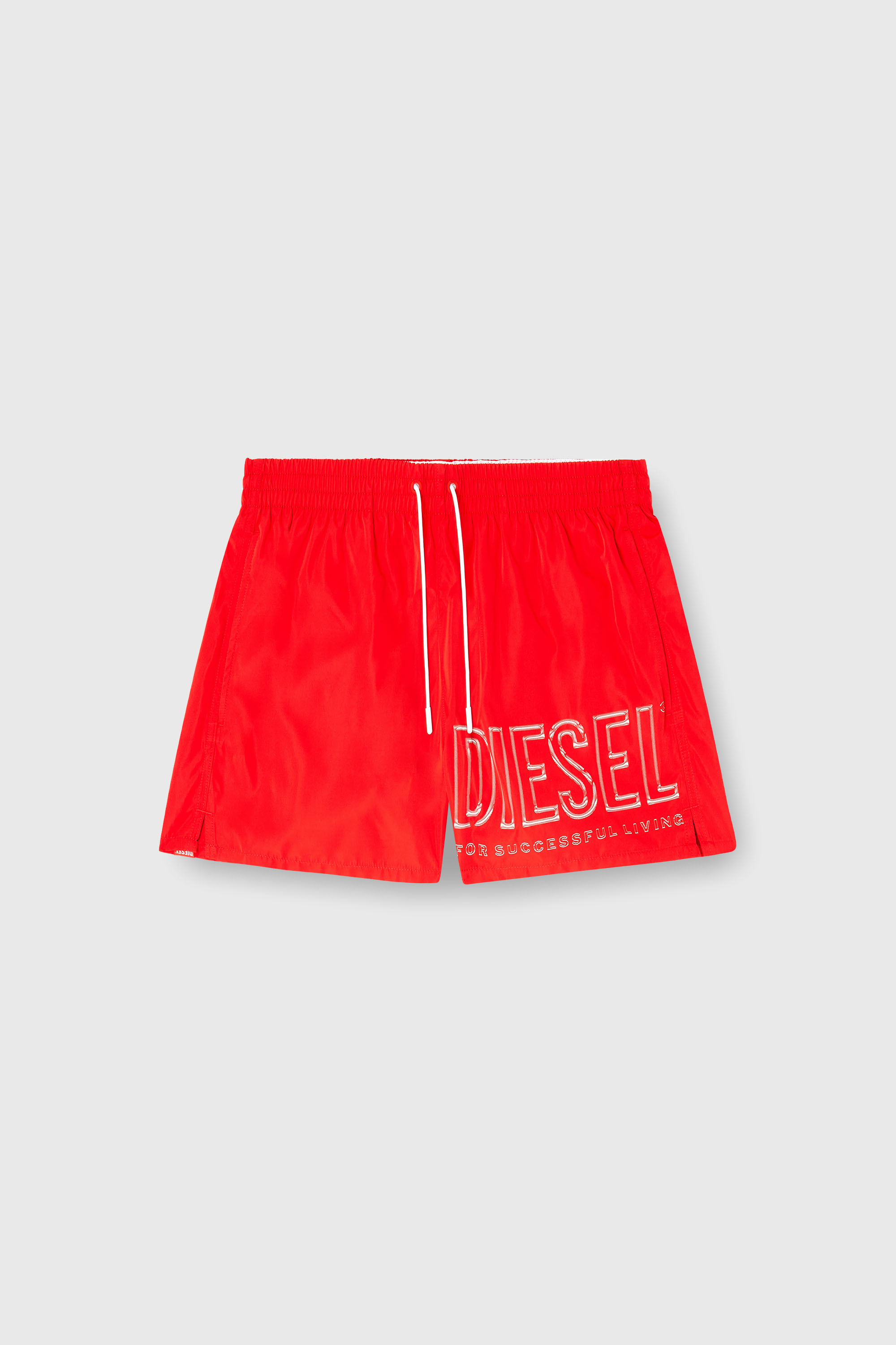 Diesel - OLYMPIC-34-D-CORE, Short de bain &agrave; decourtueur avec logo en contour Homme in Rouge - 4
