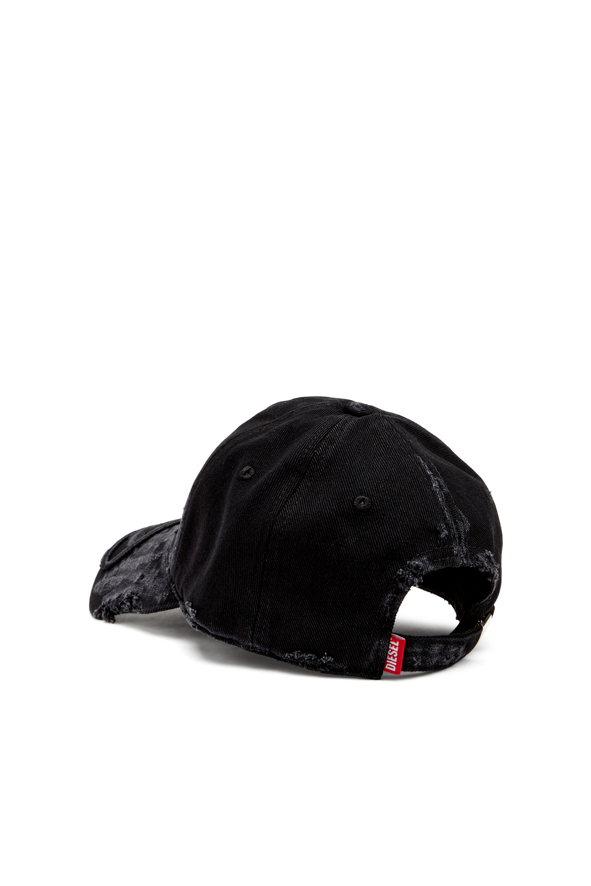 Diesel - C-ODY, Casquette de baseball en denim vieilli Homme in Noir - 2