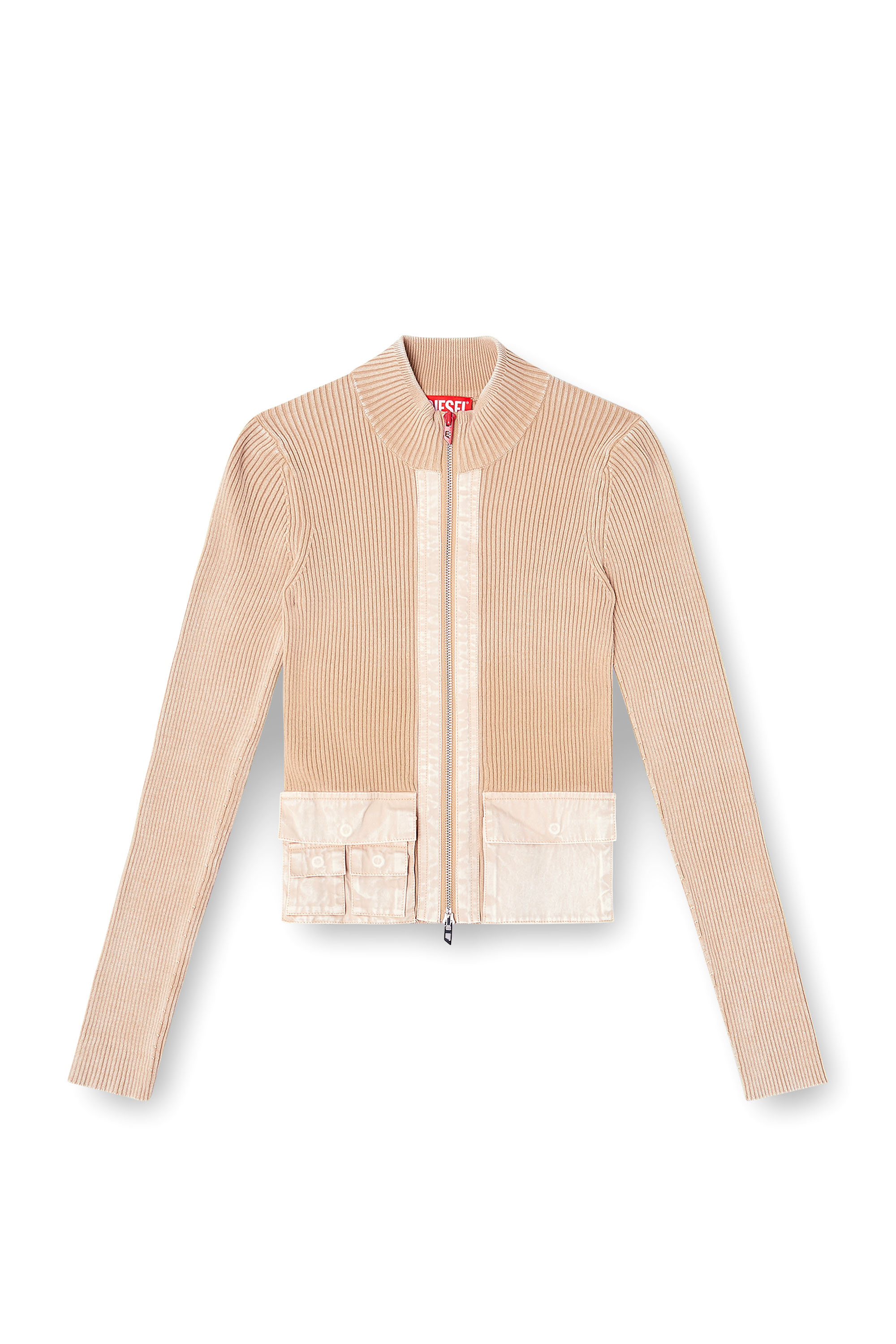 Diesel - M-MELISSA, Cardigan zipp&eacute; avec poches cargo en denim Femme in ToBeDefined - 2