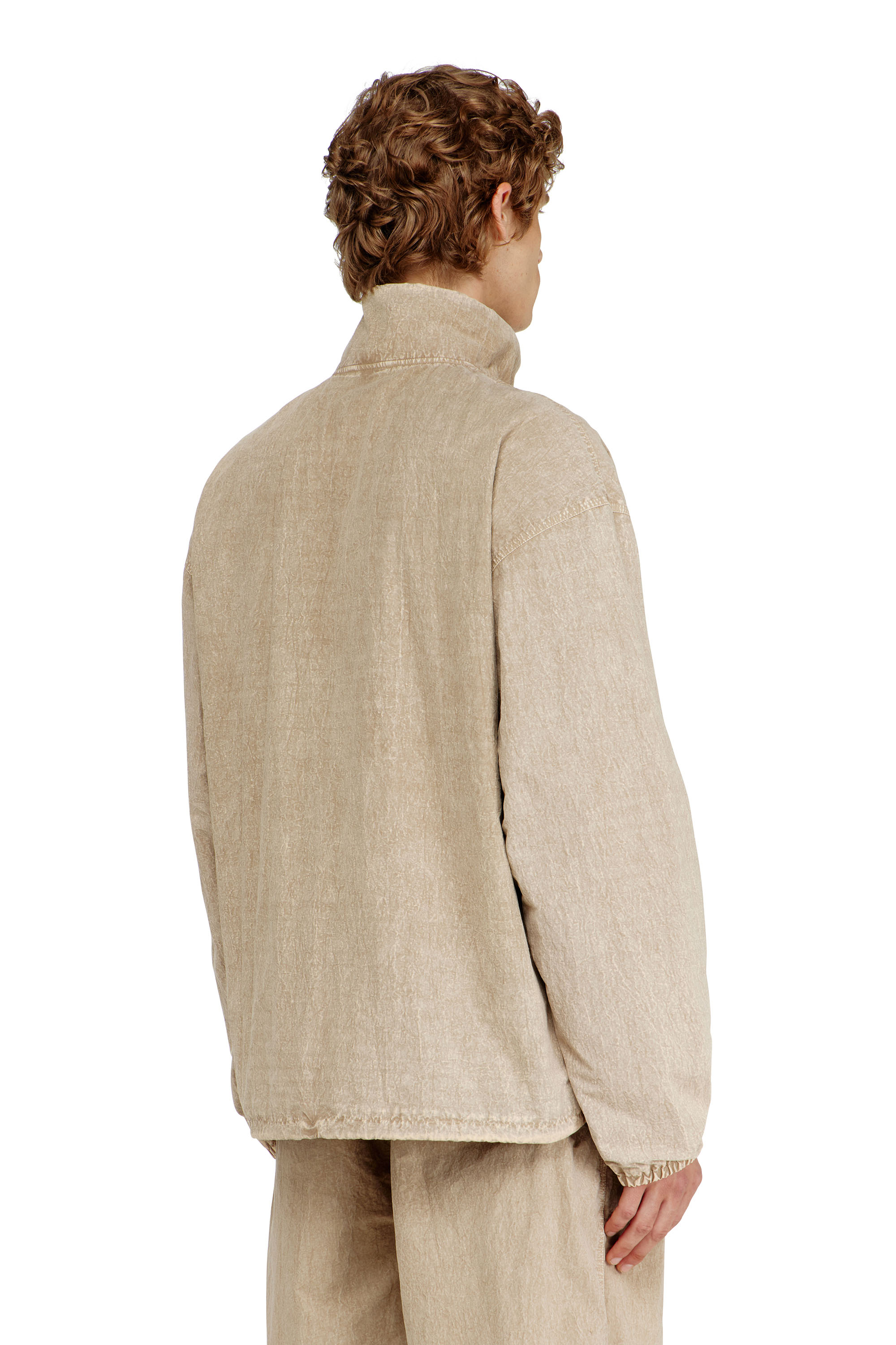 Diesel - J-CORSE-PLBH, Man's Treated taslan jacket with treated finish in Beige - 4