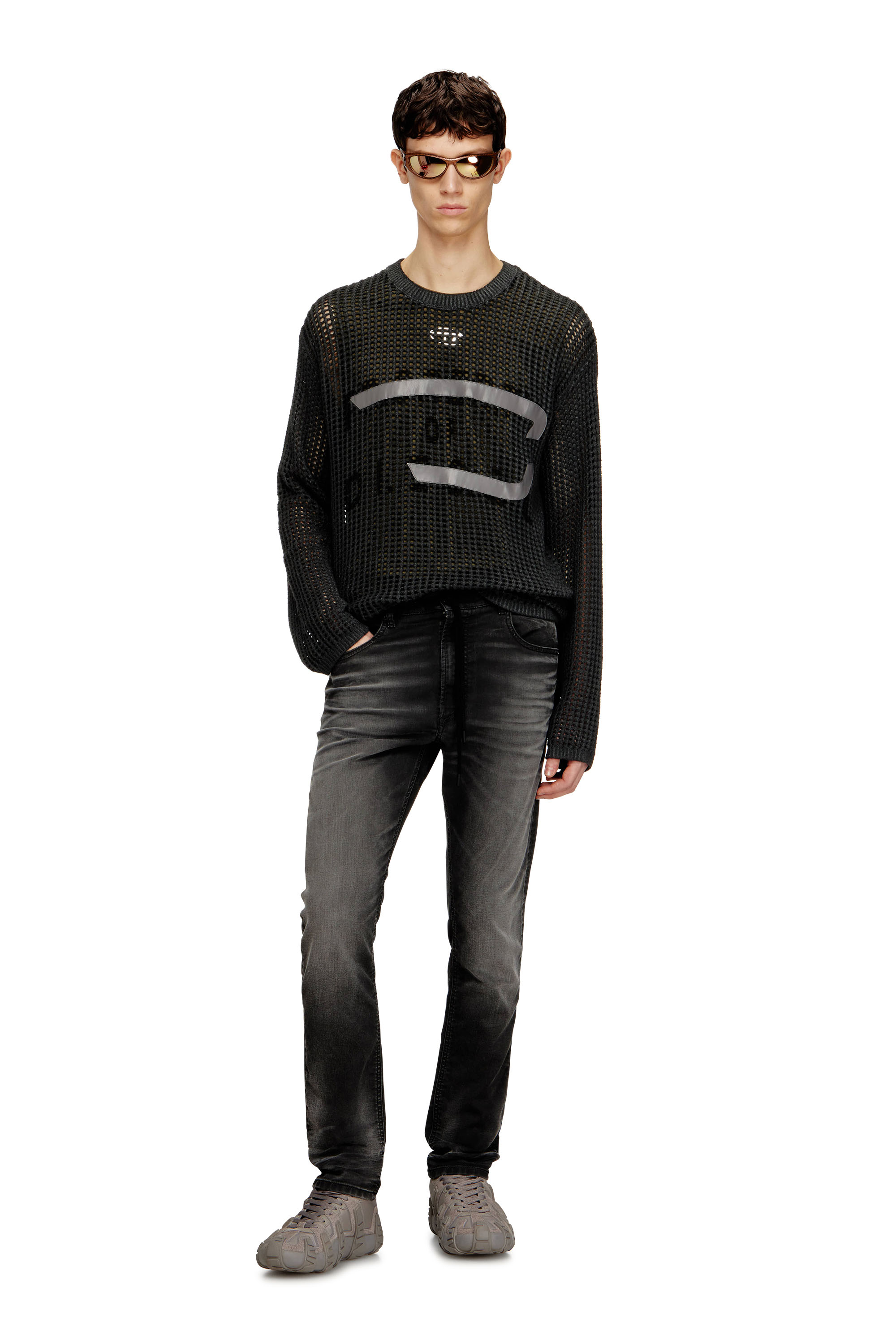 Diesel - Man's Regular 2032 D-Krooley Joggjeans&reg; 068UG, Black/Dark grey - 2