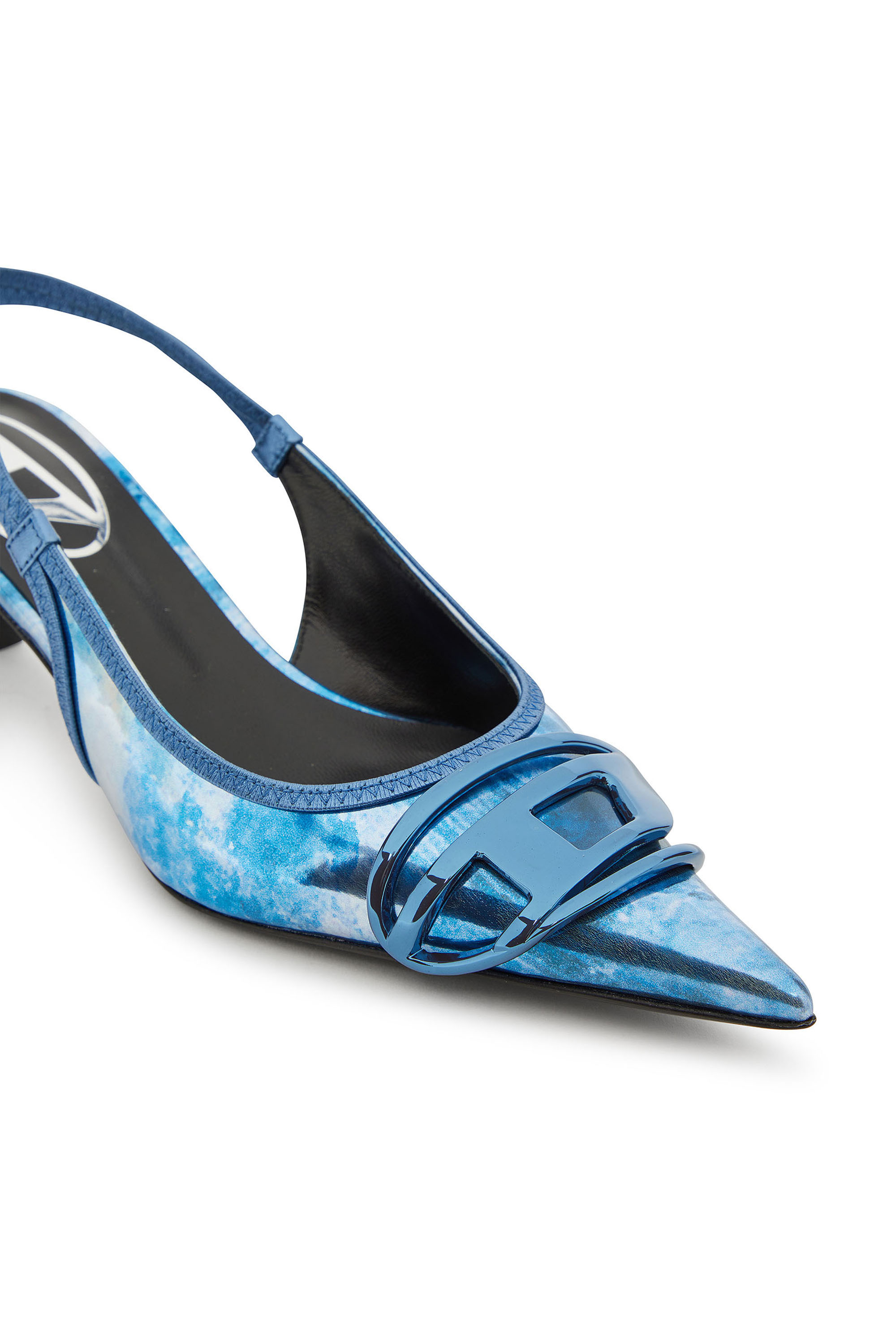 Diesel - D-VENUS SB 40, Escarpins à brides métallisés bicolores Femme in Bleu - 4
