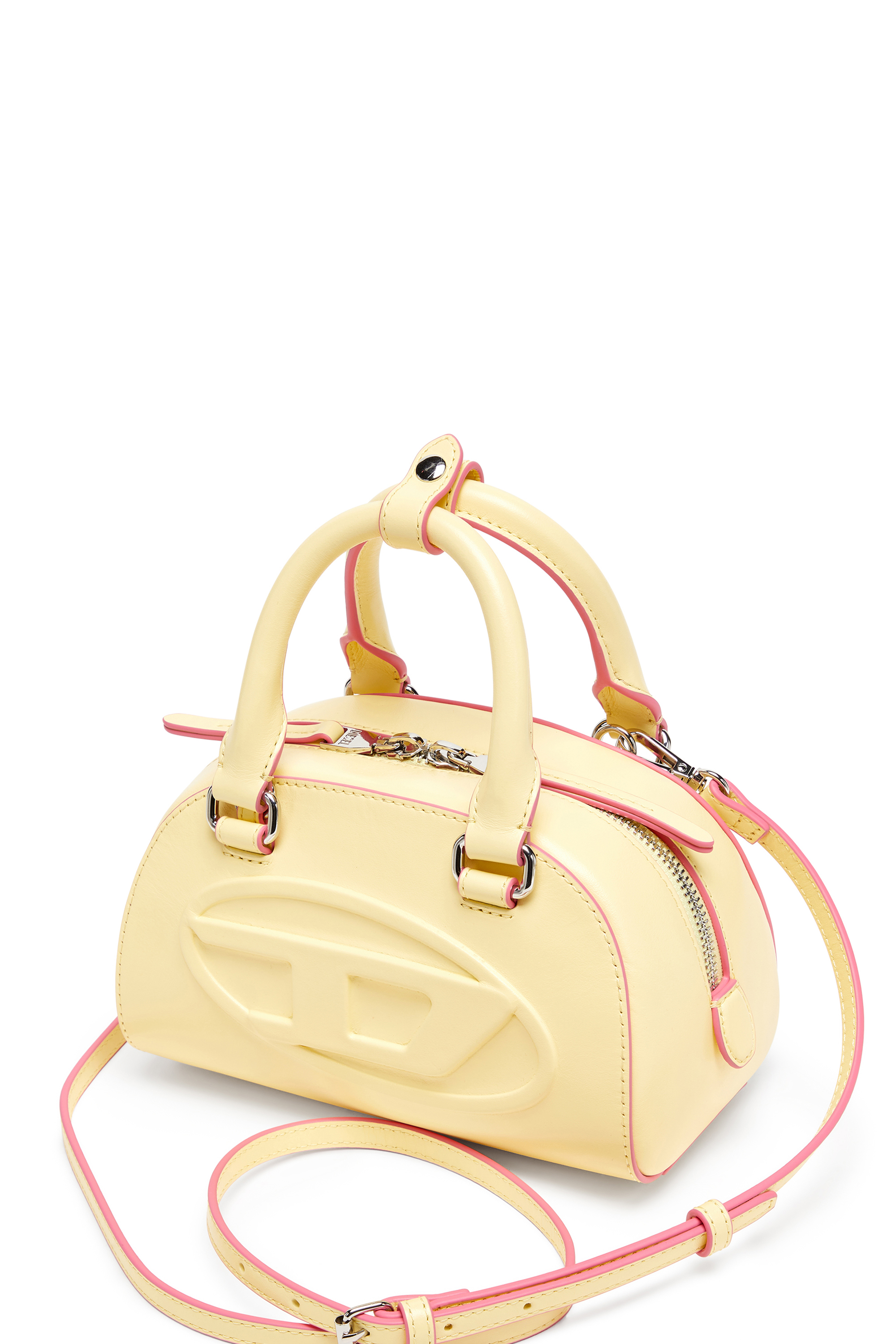 Diesel - 1DR DOME CROSSBODY, 1DR Dome-Mini sac bowling en cuir Femme in Jaune - 5