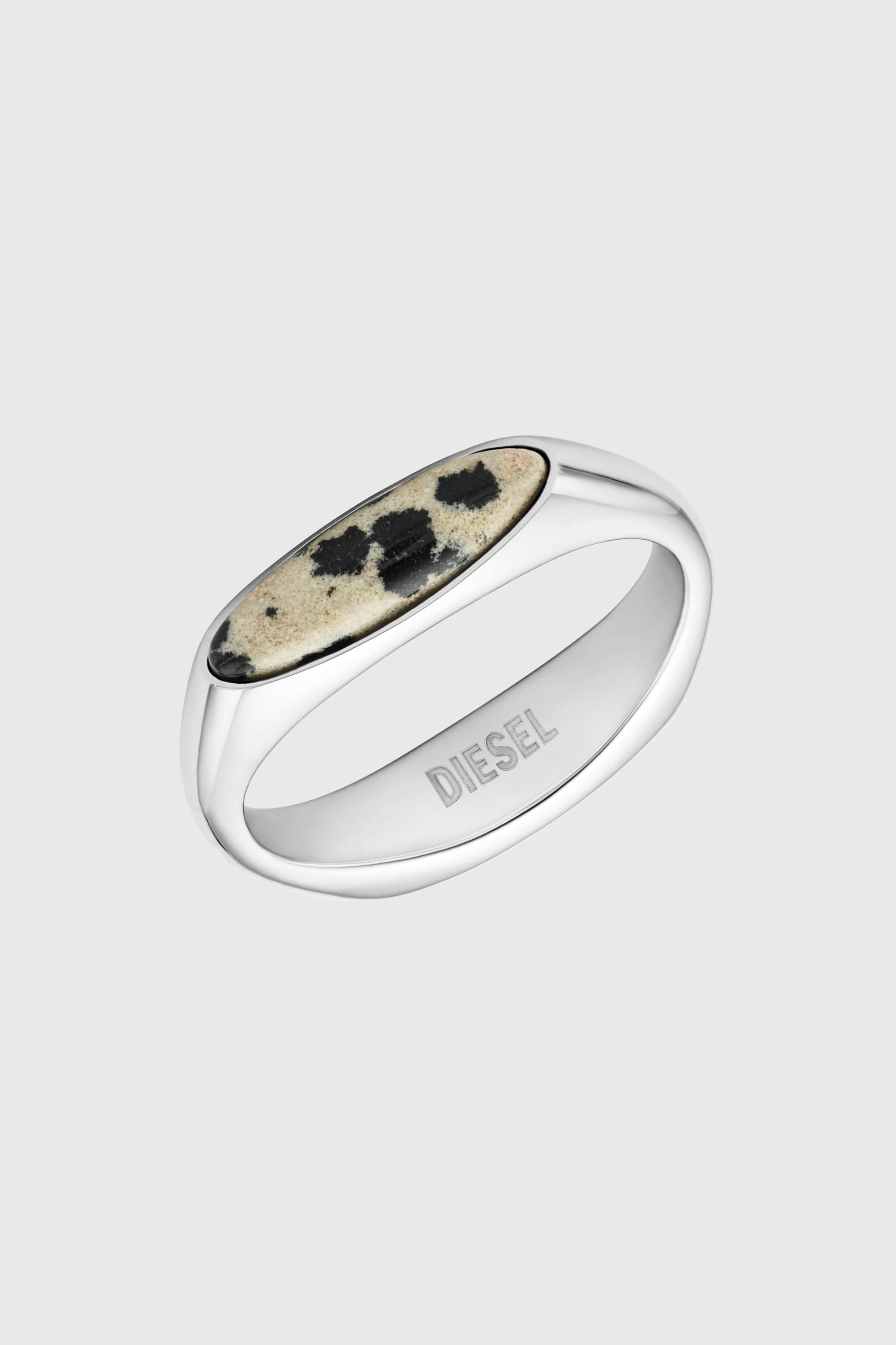 Diesel - DX167940 JEWELLERY, Bague chevali&egrave;re en acier inoxydable Mixte in Gris argent&eacute; - 2