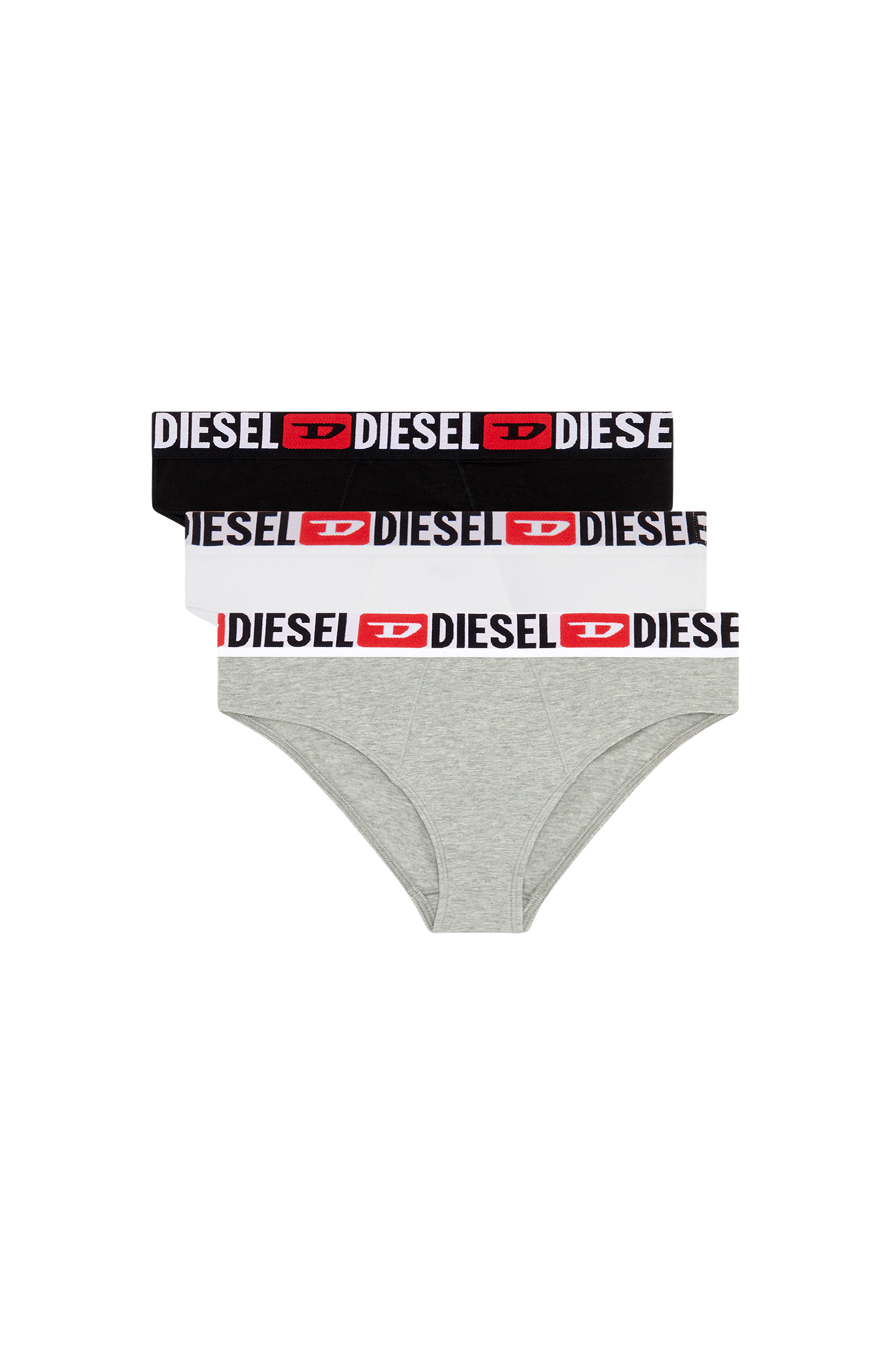 Diesel - UFPN-BLANCA-R-THREEPACK, Lot de trois culottes taille haute côtelées Femme in Polychrome - 2