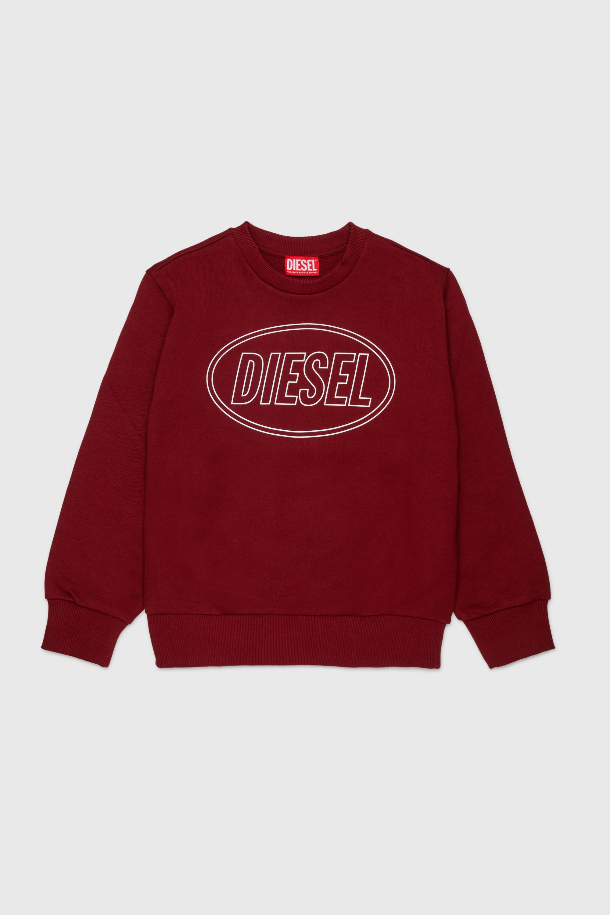Diesel - SCIRCLE OVER, Sweat-shirt avec imprim&eacute; logo Homme in Rouge - 1