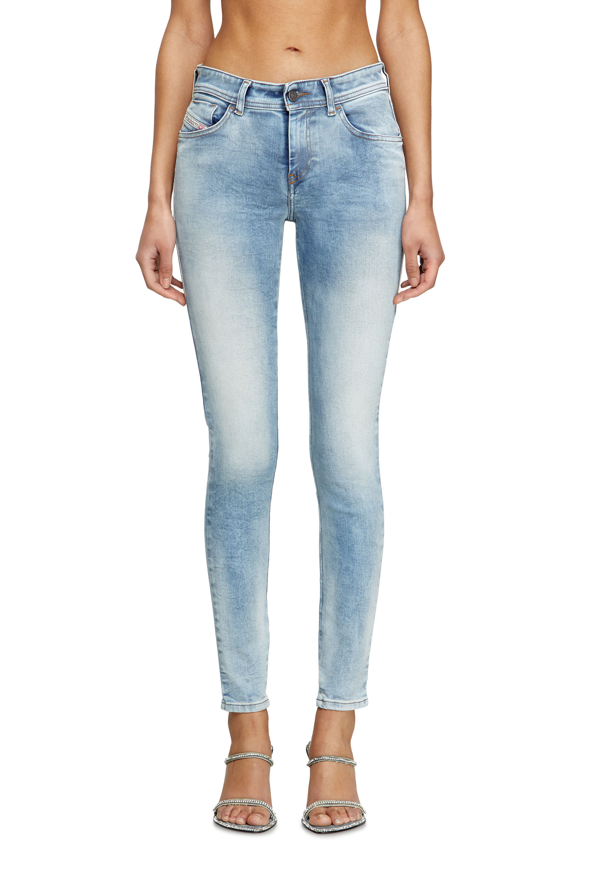 Diesel - Skinny Jeans 2017 Slandy 09K72 Femme, Bleu Clair - Image 1