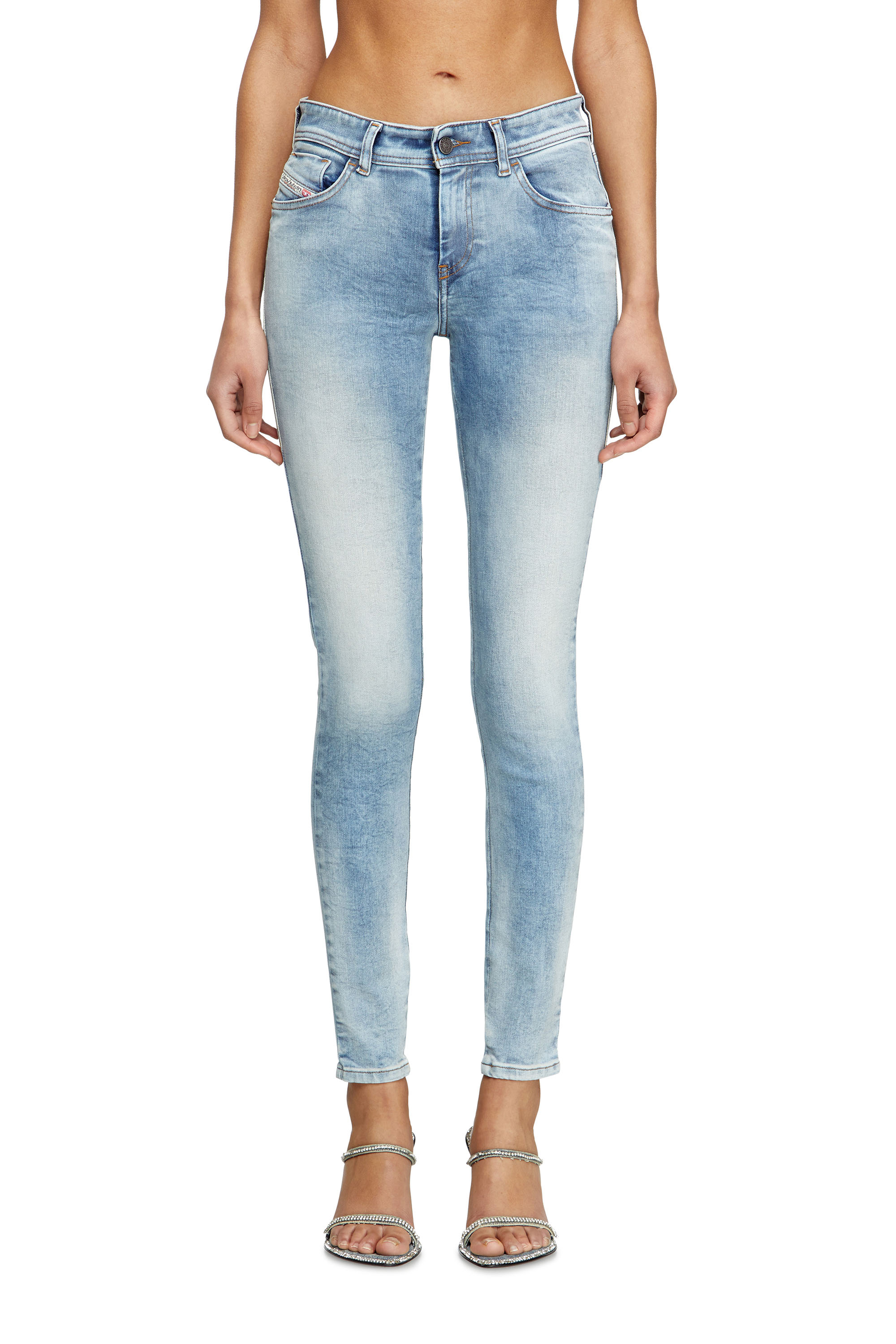 Diesel - Skinny Jeans 2017 Slandy 09K72 Femme, Bleu Clair - Image 3