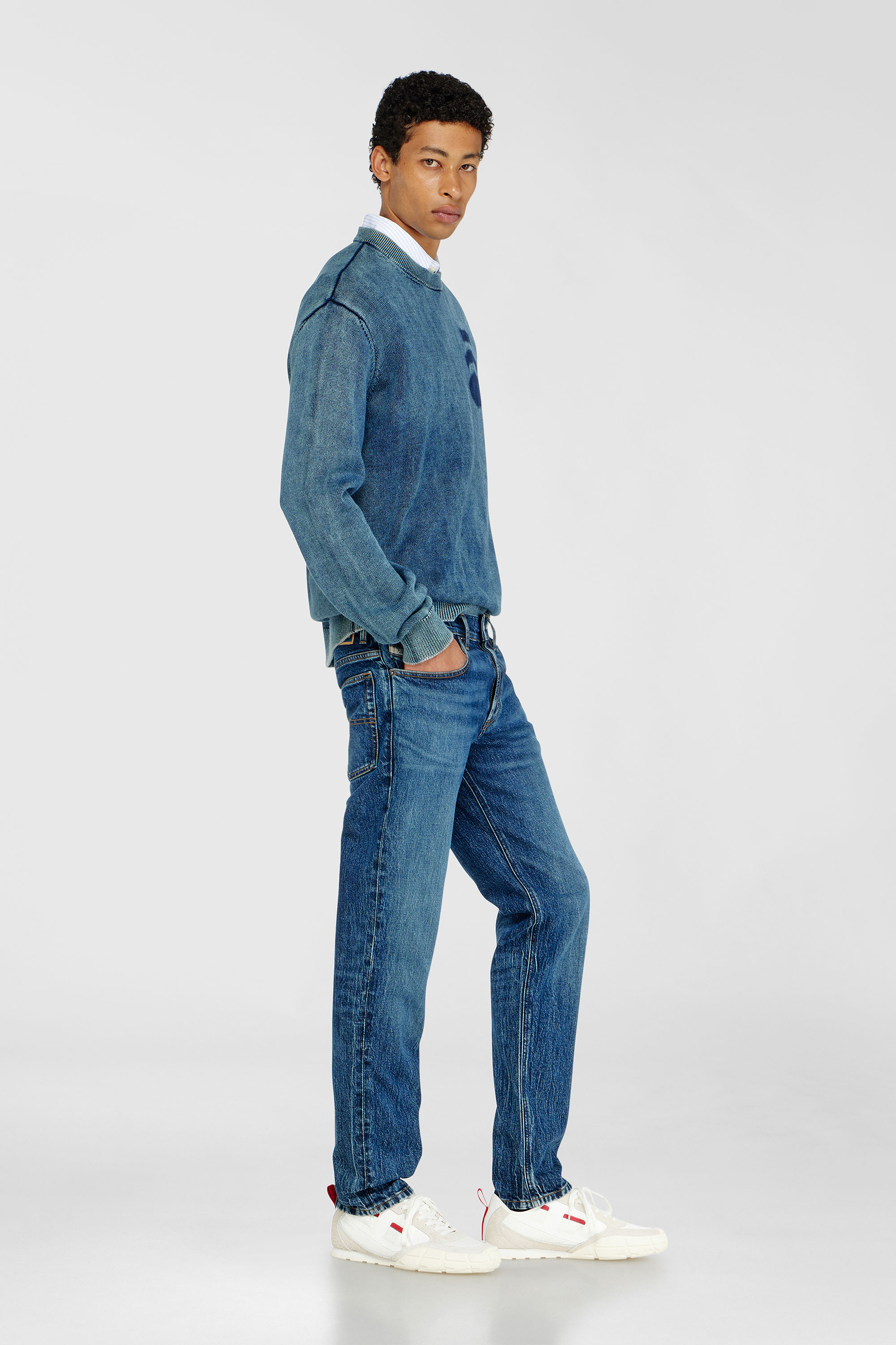 Diesel - Regular Jeans 2023 D-Finitive 0KBBQ Homme, Bleu Fonc&eacute; - Image 2