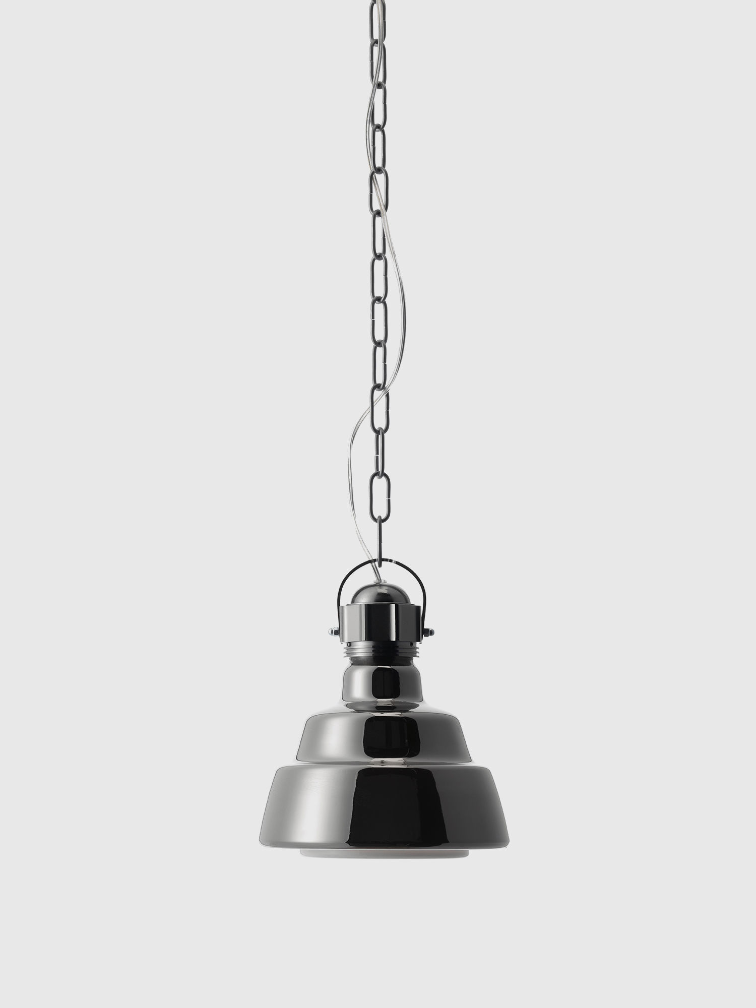 Diesel - GLAS PICCOLA, Petit luminaire avec verre souffl&eacute; suspendu Mixte in Gris argent&eacute; - 1