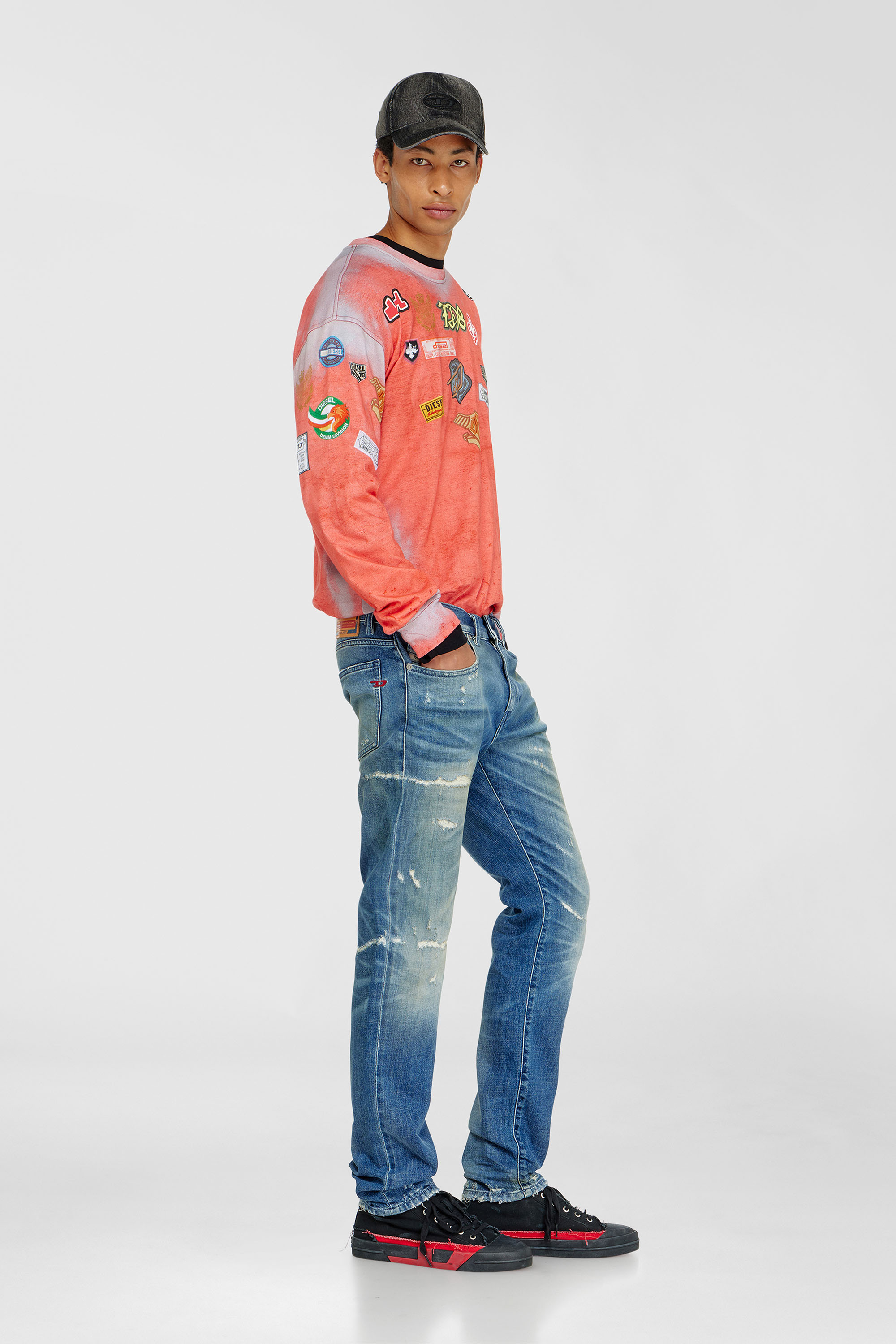 Diesel - Slim Jeans 2019 D-Strukt 007EN Homme, Bleu moyen - Image 1