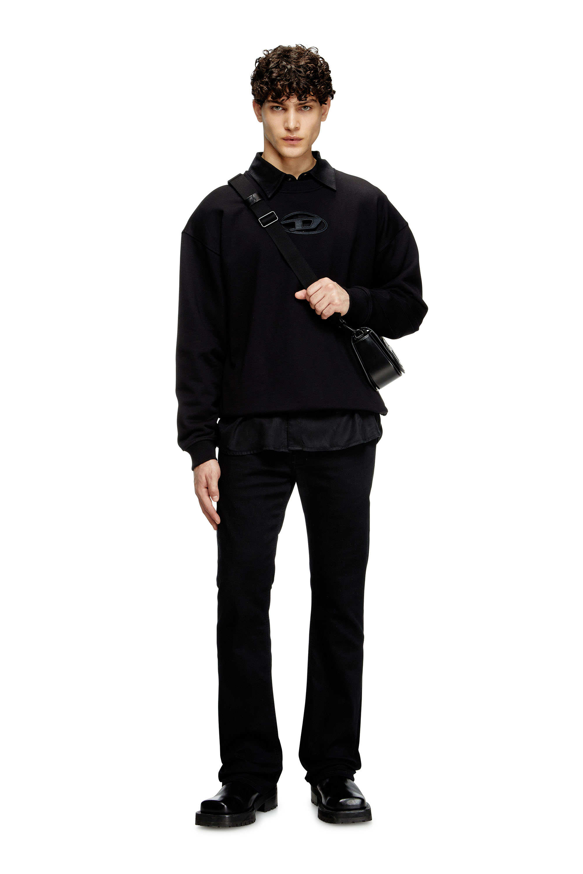 Diesel - S-BOXT-OD, Sweat-shirt avec cut-out Oval D Homme in Noir - 1