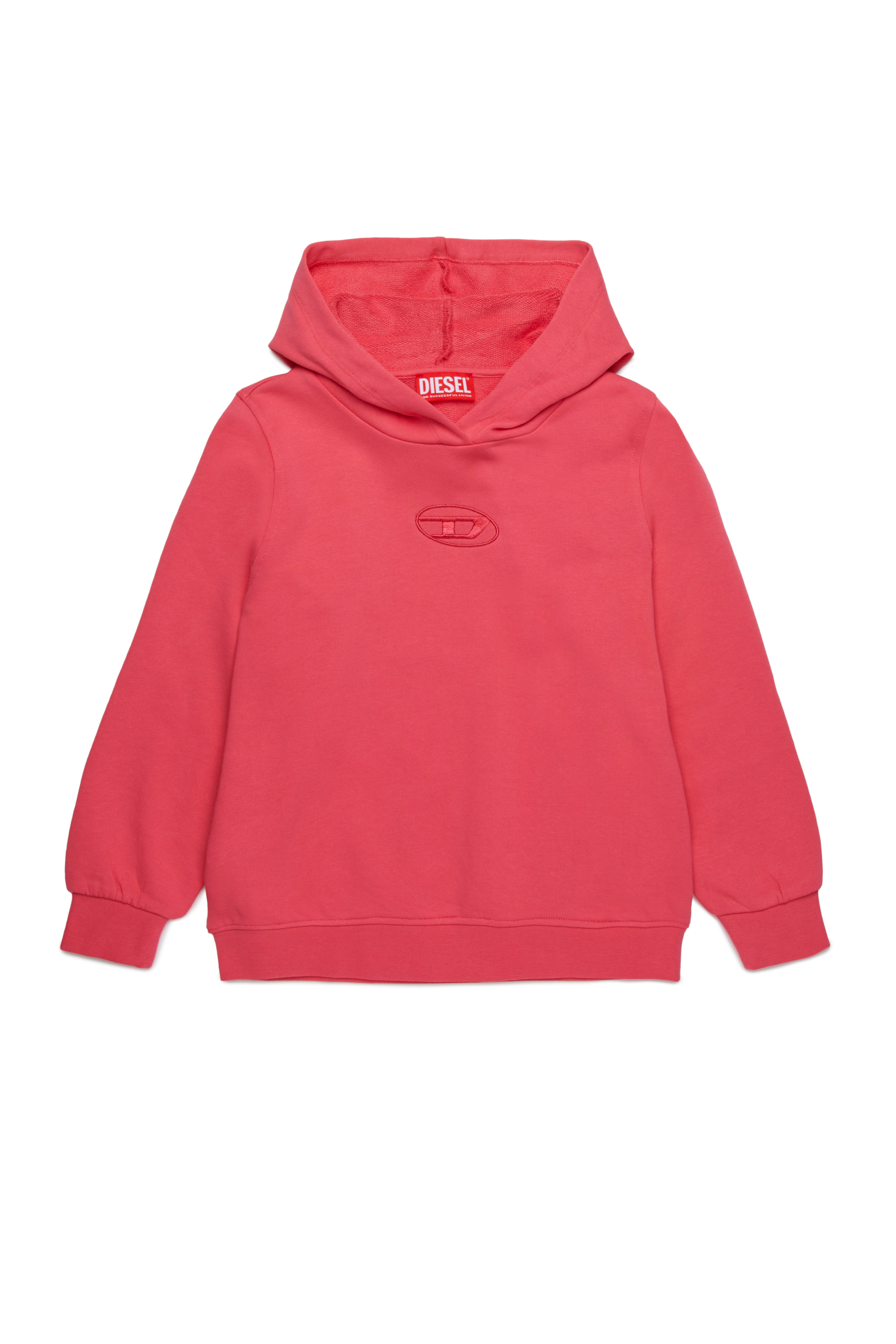 Diesel - SINNY, Sweat-shirt à capuche avec broderie Oval D ton sur ton Femme in Rose - 1