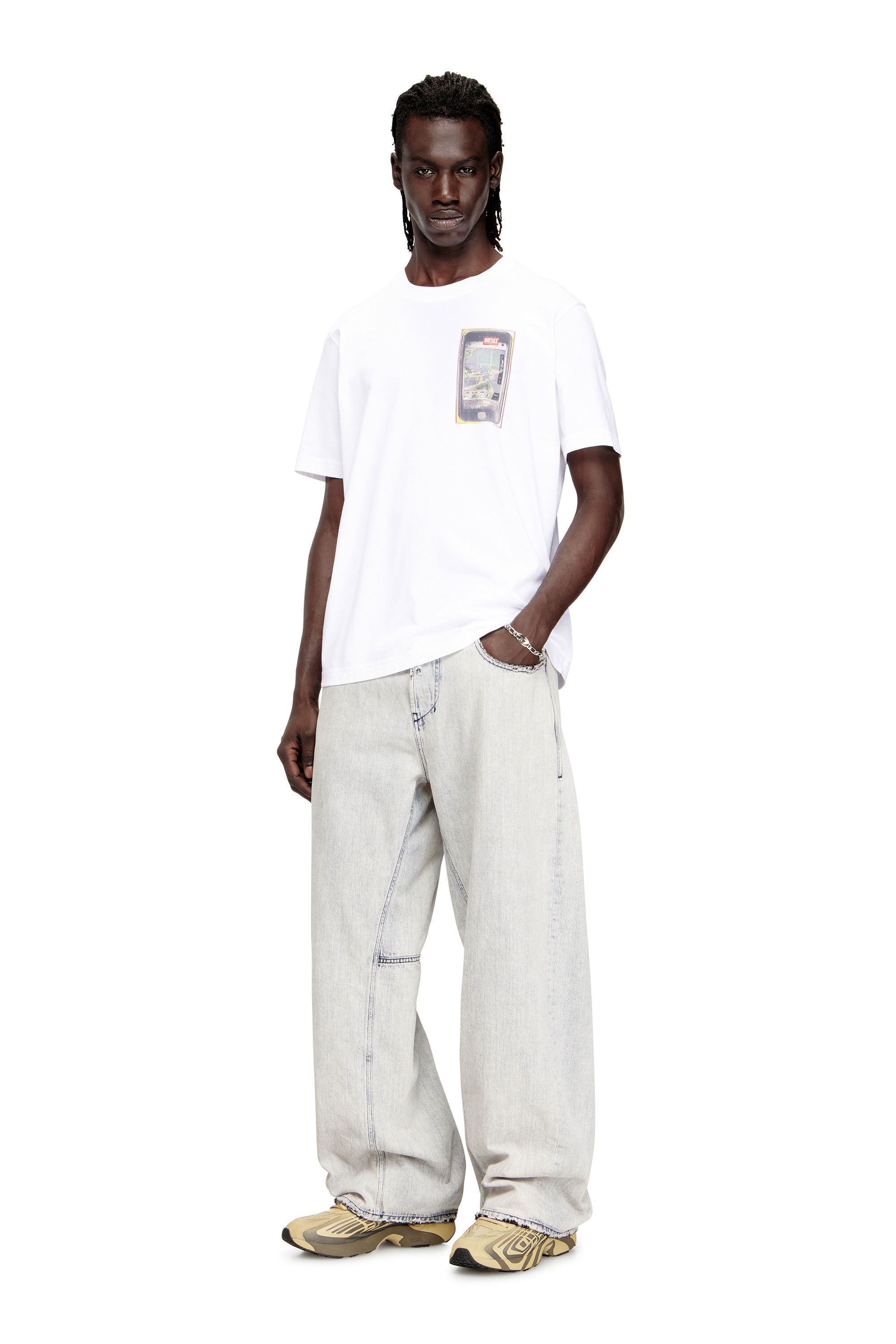 Diesel - T-ADJUST-V1, T-shirt en coton classique avec impression numérique Homme in ToBeDefined - 2