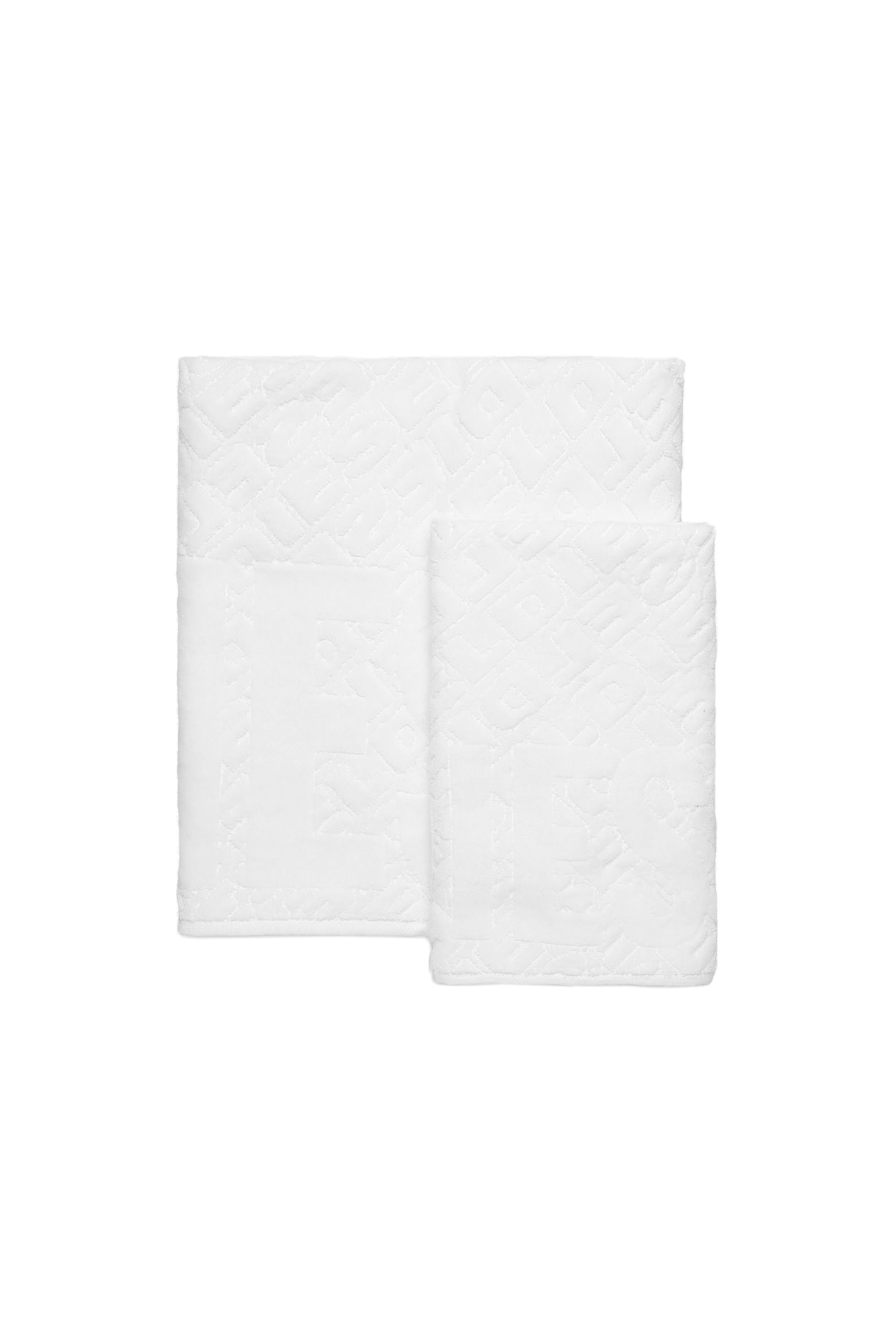 Diesel - COPP 3DLOGO         1+1, Unisex's Set of 2 towels 3D LOGO in White - 1