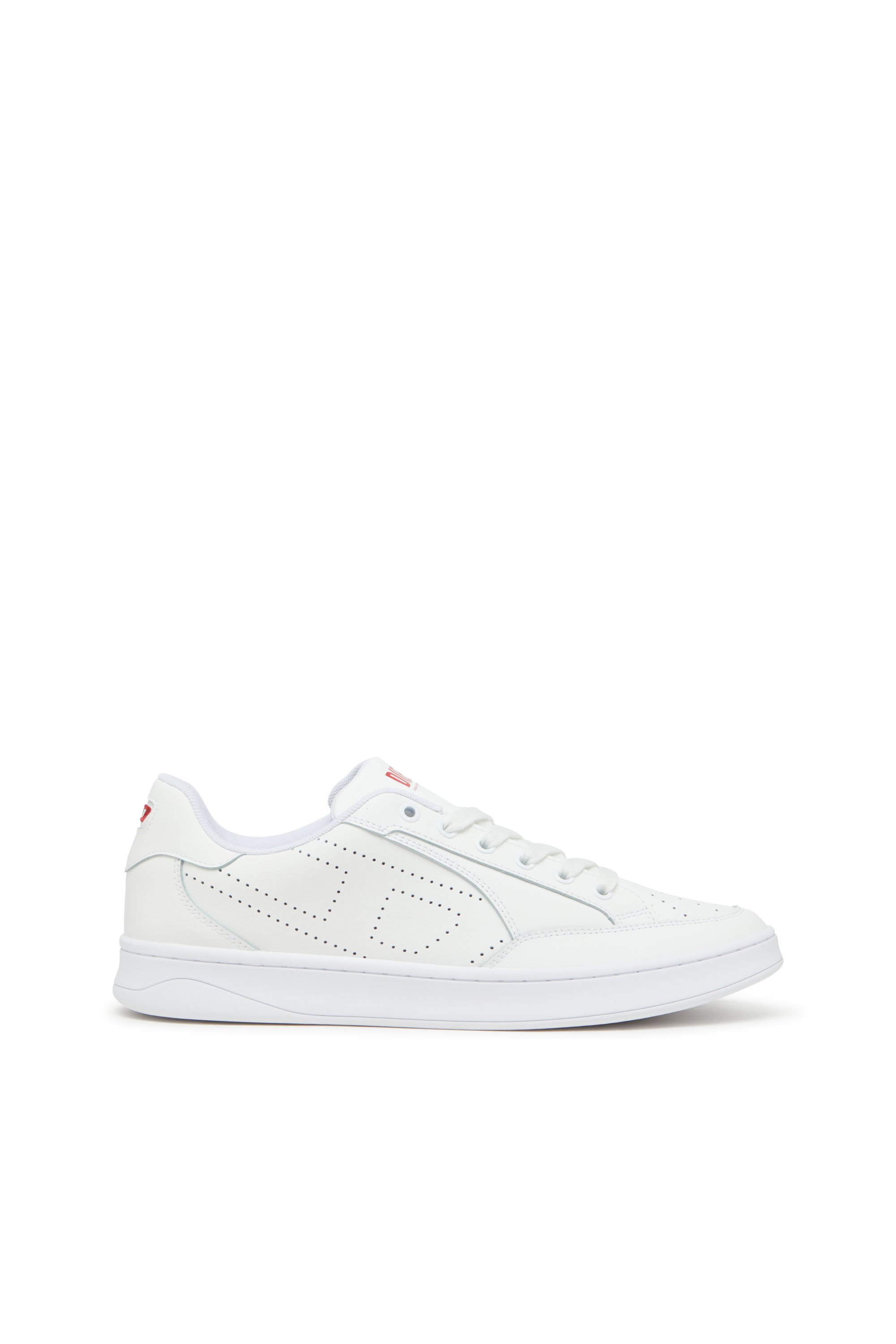 Diesel - S-DAKOTA LOW, S-Dakota-Sneakers en cuir avec logo perforé Homme in Blanc - 1