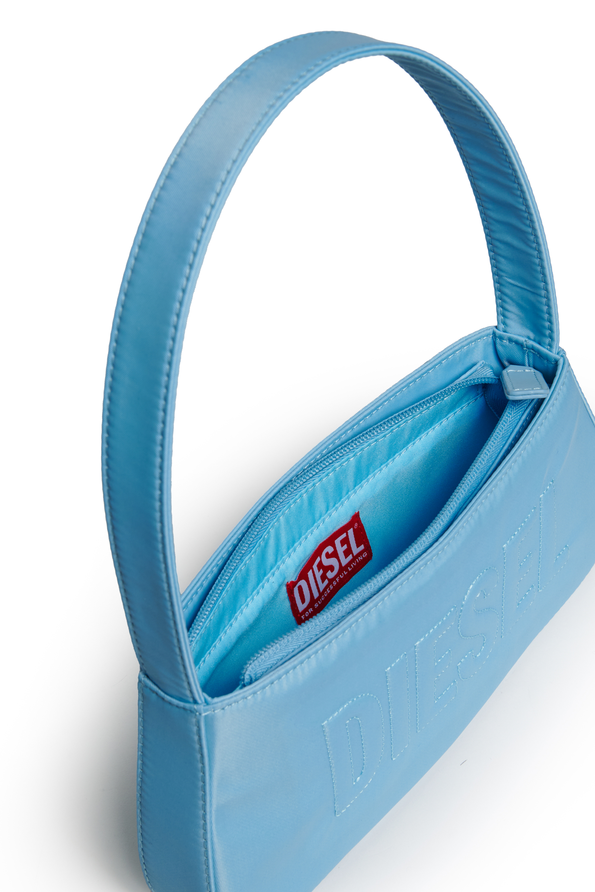 Diesel - WDELIA, WDELIA Sac en nylon avec logo brodé Femme in Bleu - 5