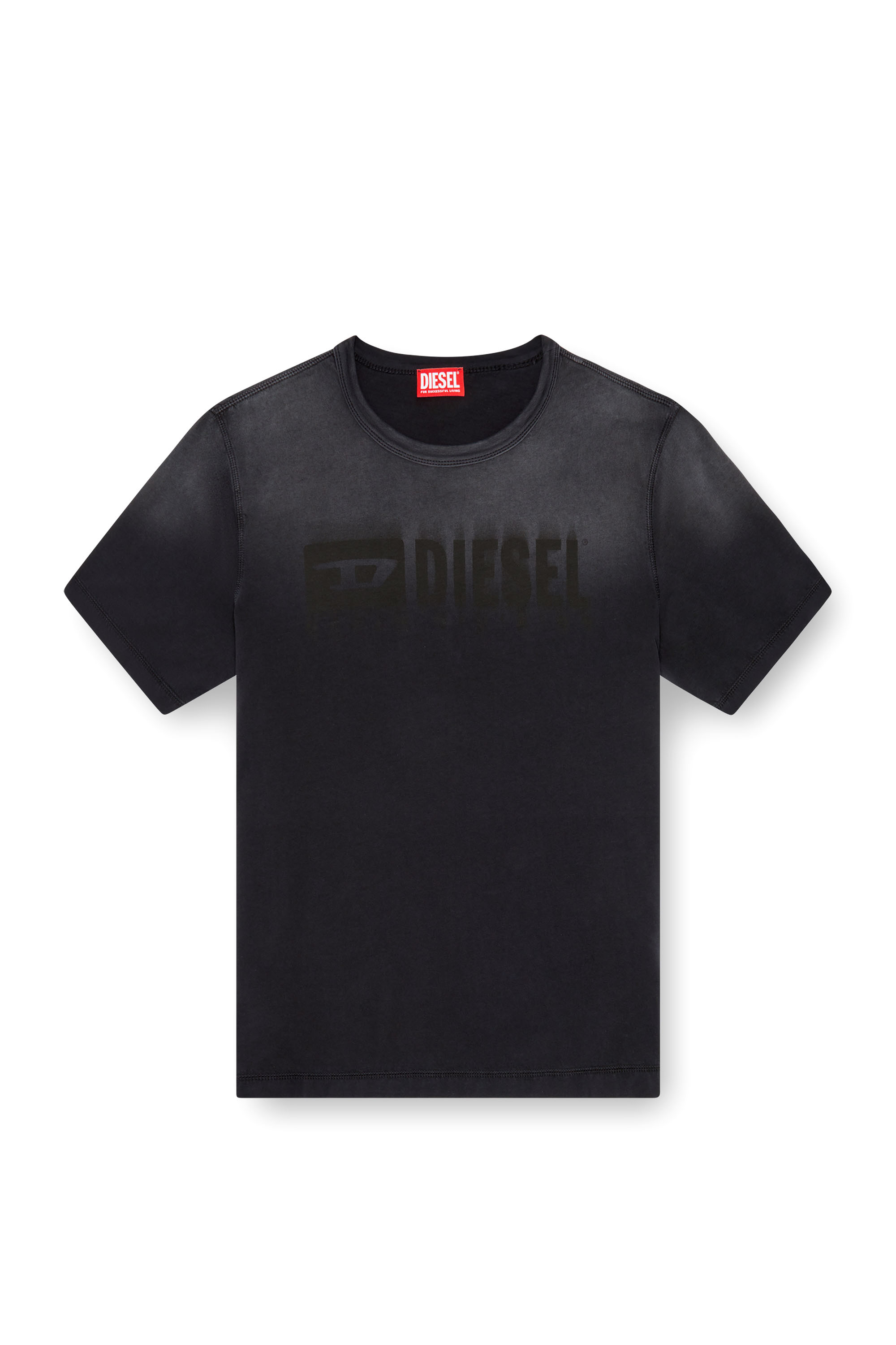Diesel - T-ADJUST-K4, Homme T-shirt avec traitement délavé par le soleil in Noir - Image 3