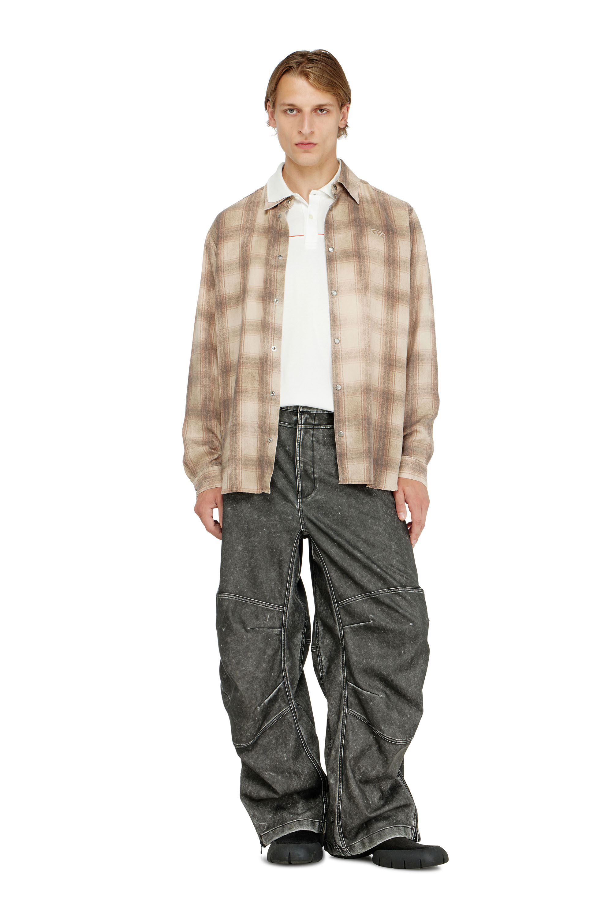 Diesel - T-REJUST-PIPING, Polo avec passepoil contrastant Homme in Blanc - 2