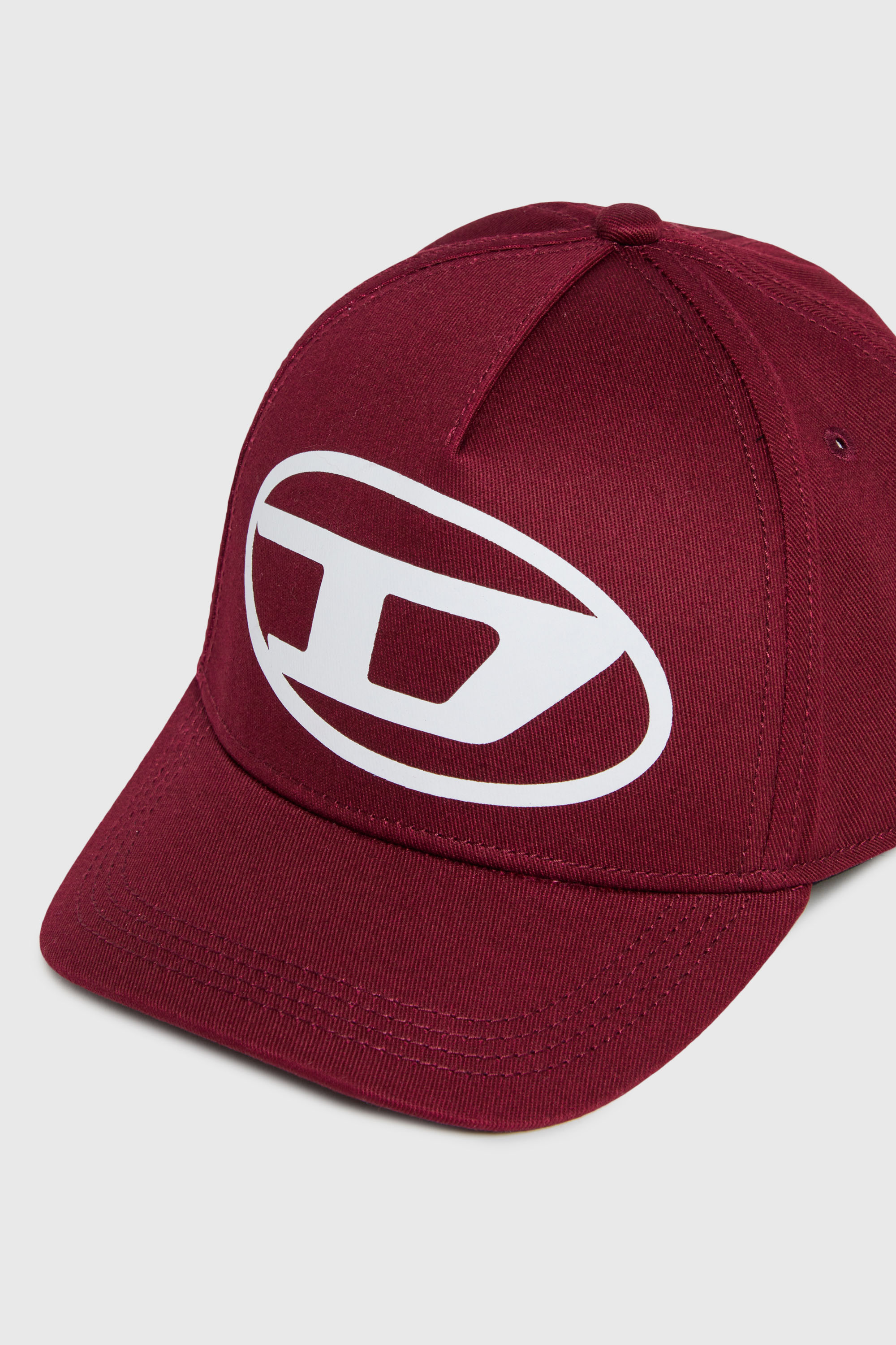 Diesel - FLIMO, Casquette de baseball avec imprim&eacute; logo Oval D Homme in Rouge - 3