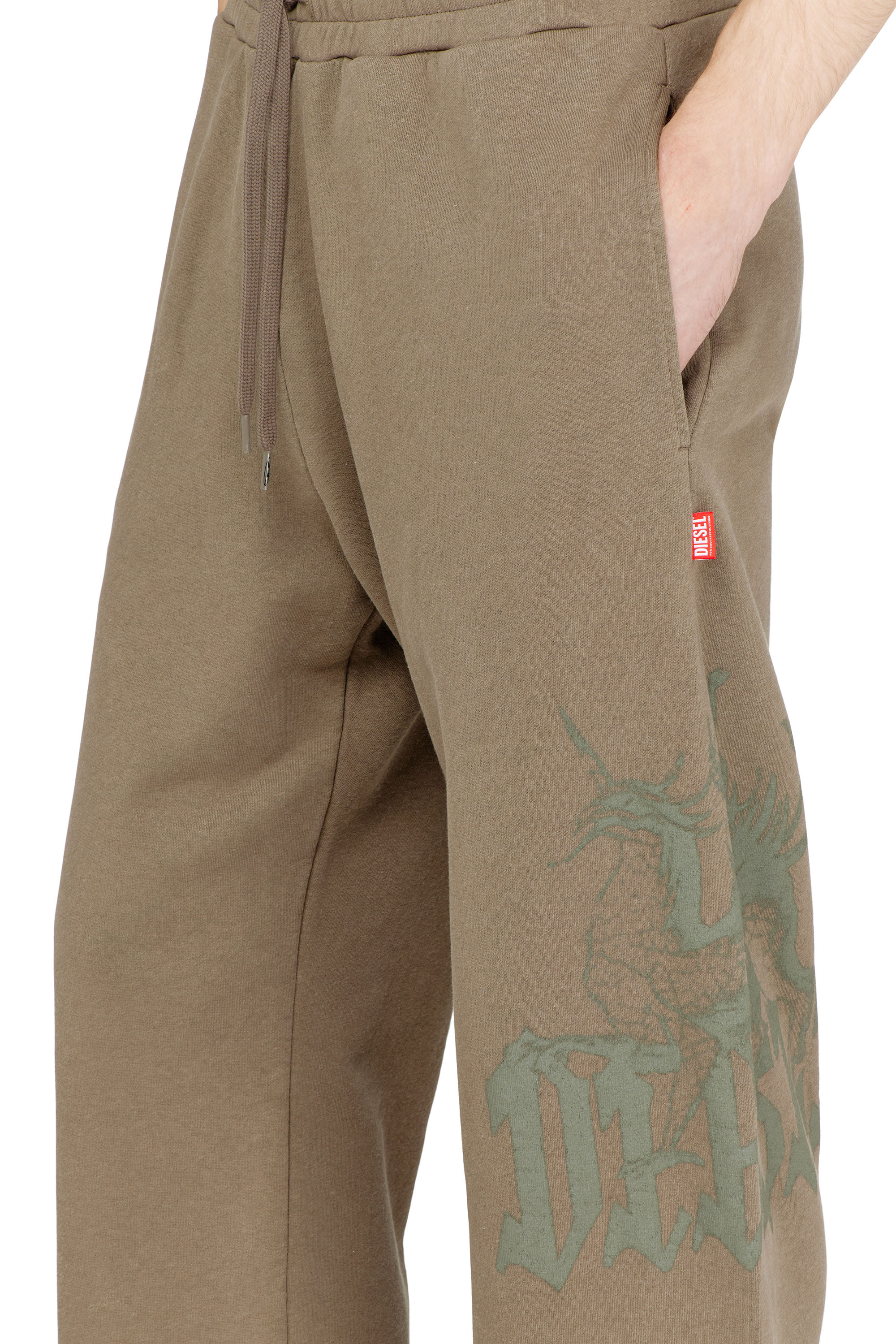 Diesel - P-GRO, Surv&ecirc;tement trait&eacute; avec imprim&eacute; logo Homme in Marron - 4