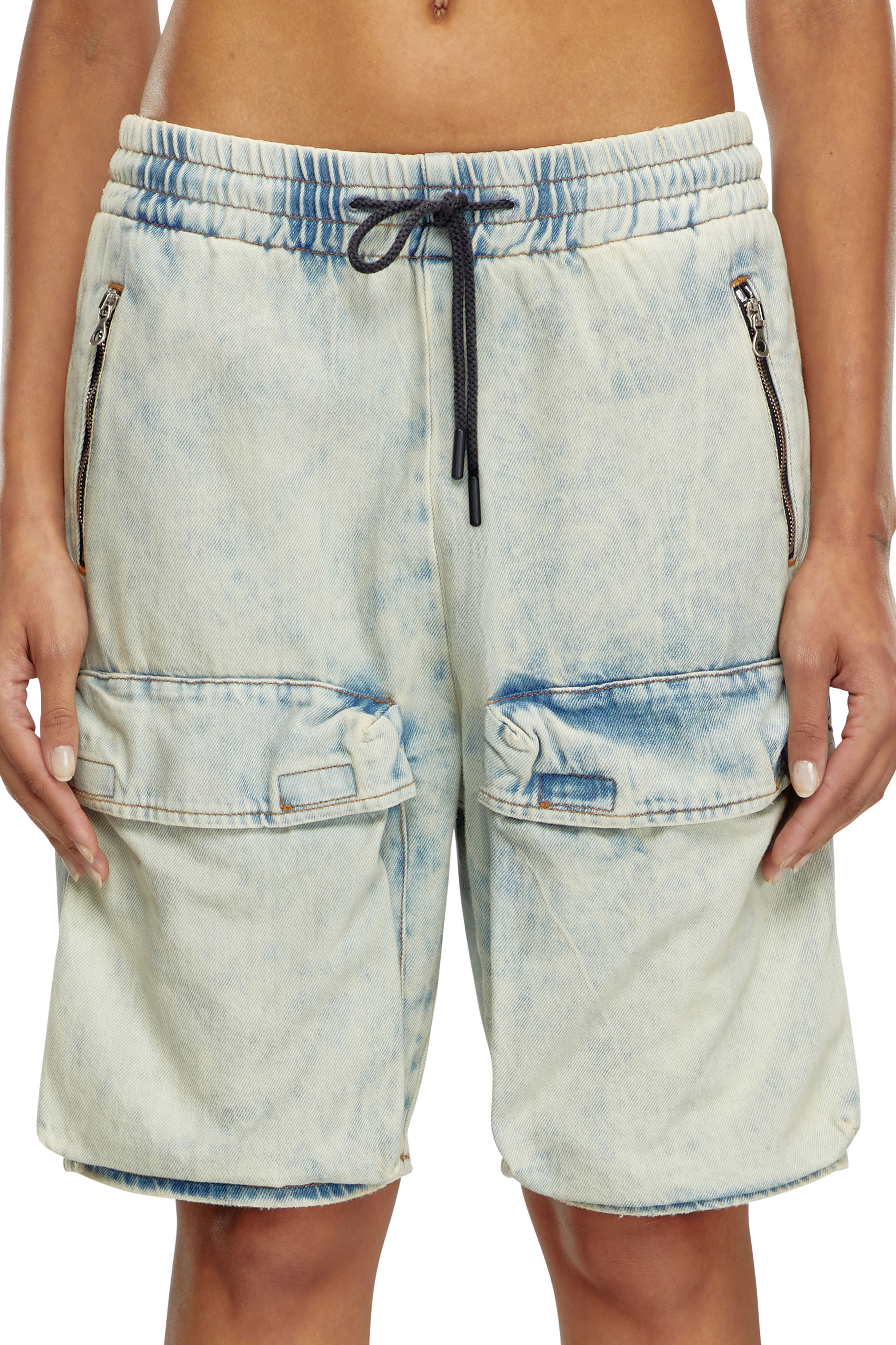 Diesel - D-RIDE-S, Short cargo en denim Femme in Bleu - 5