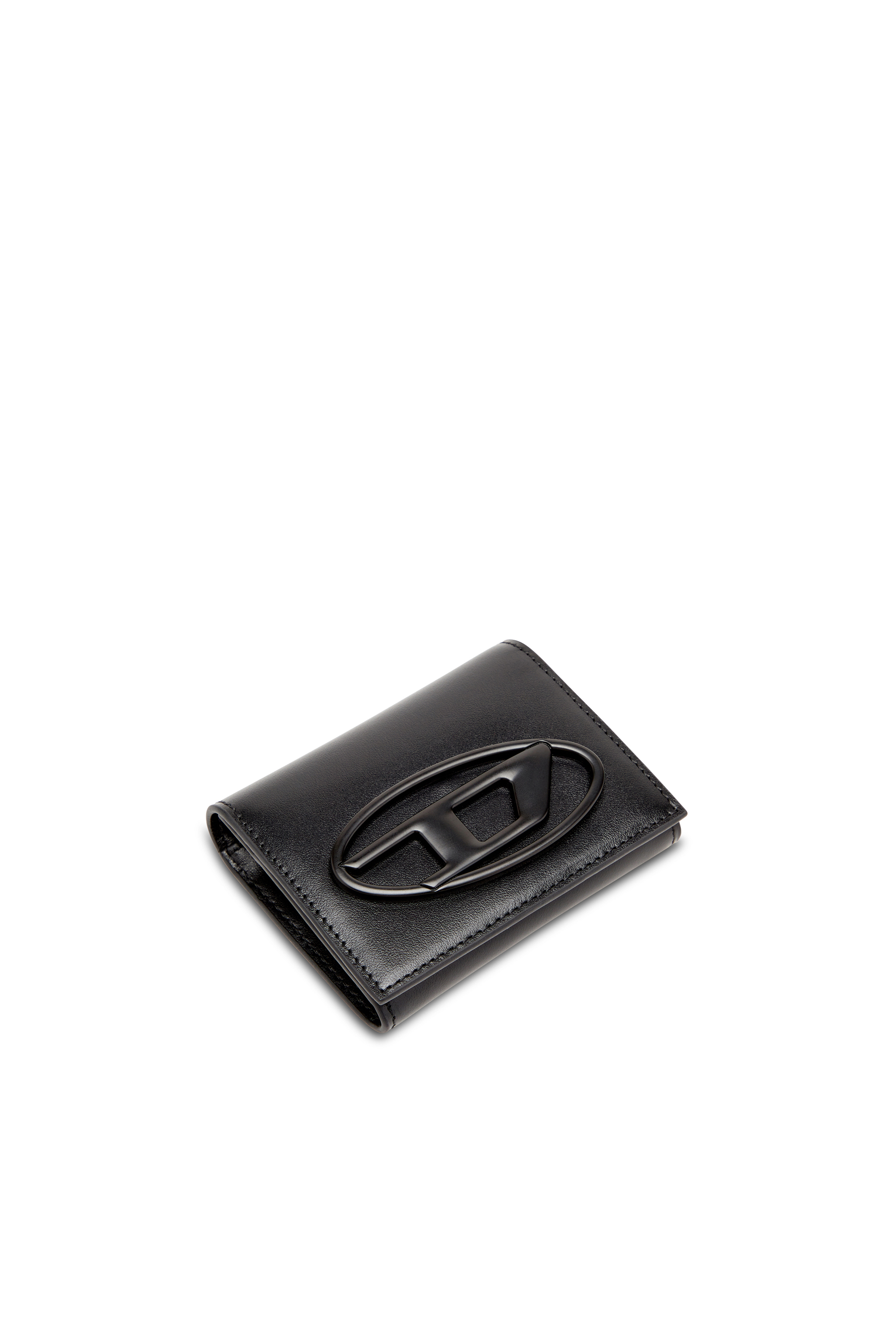 Diesel - HOLI-D CARD HOLDER S II, Man's Bi-fold leather card holder in Black - 5