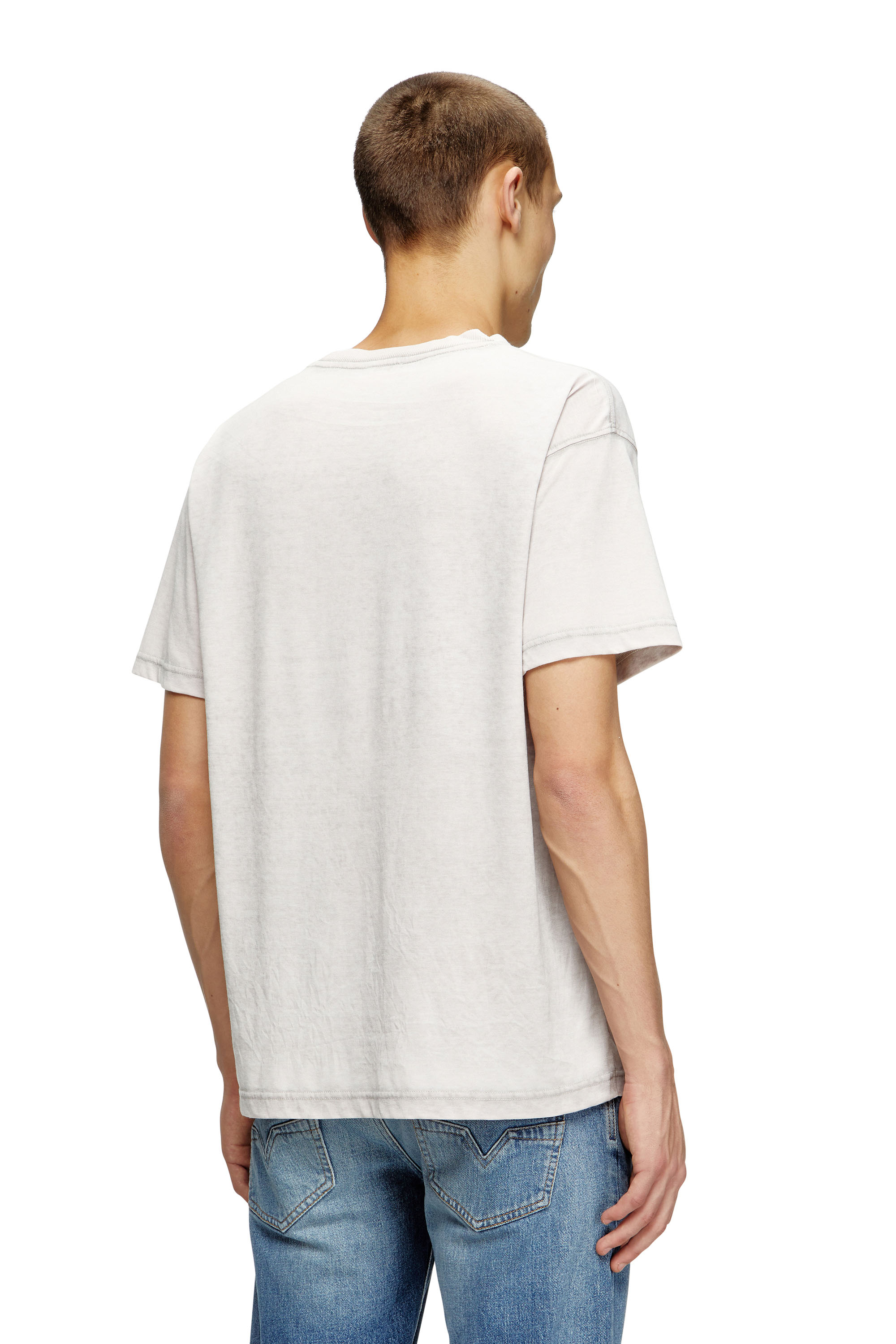 Diesel - T-NORM-T15, T-shirt avec motif graphique en strass Homme in Gris - 4