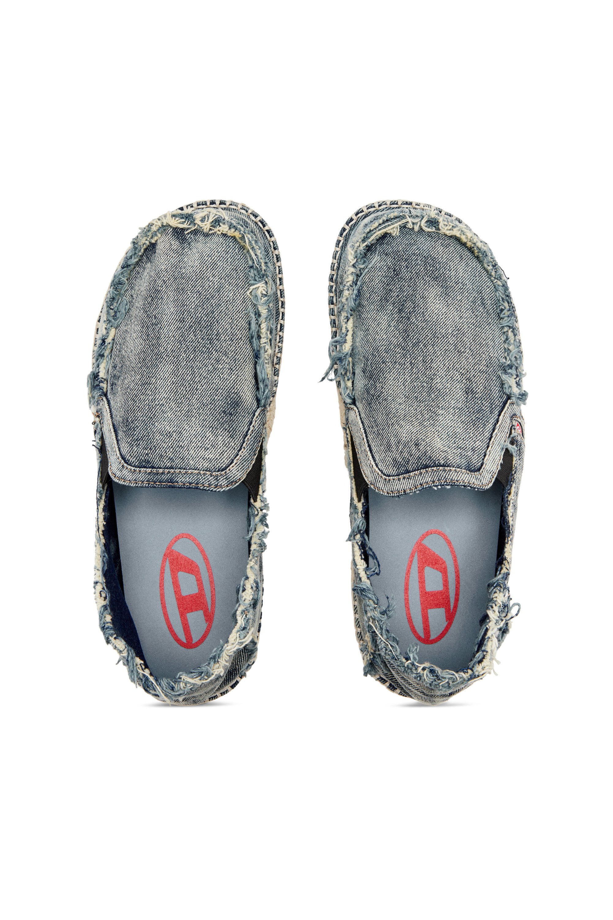 Diesel - D-LUKAS ESP, D-Lukas-Mocassins espadrilles en denim vieilli Homme in Bleu - 5