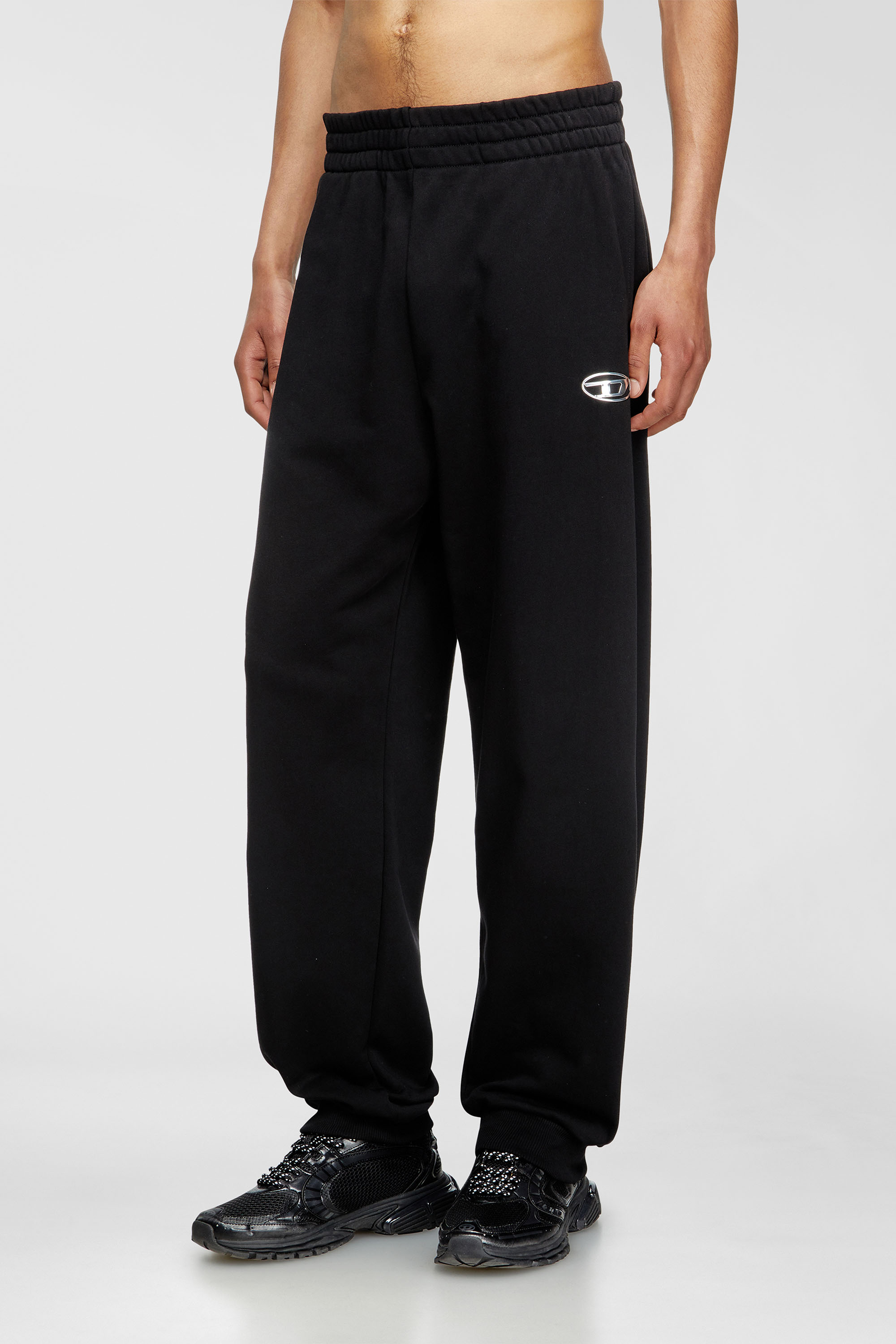 Diesel - P-MARKY-OD, Man's Pants with metal-effect Oval D logo in Black - 1