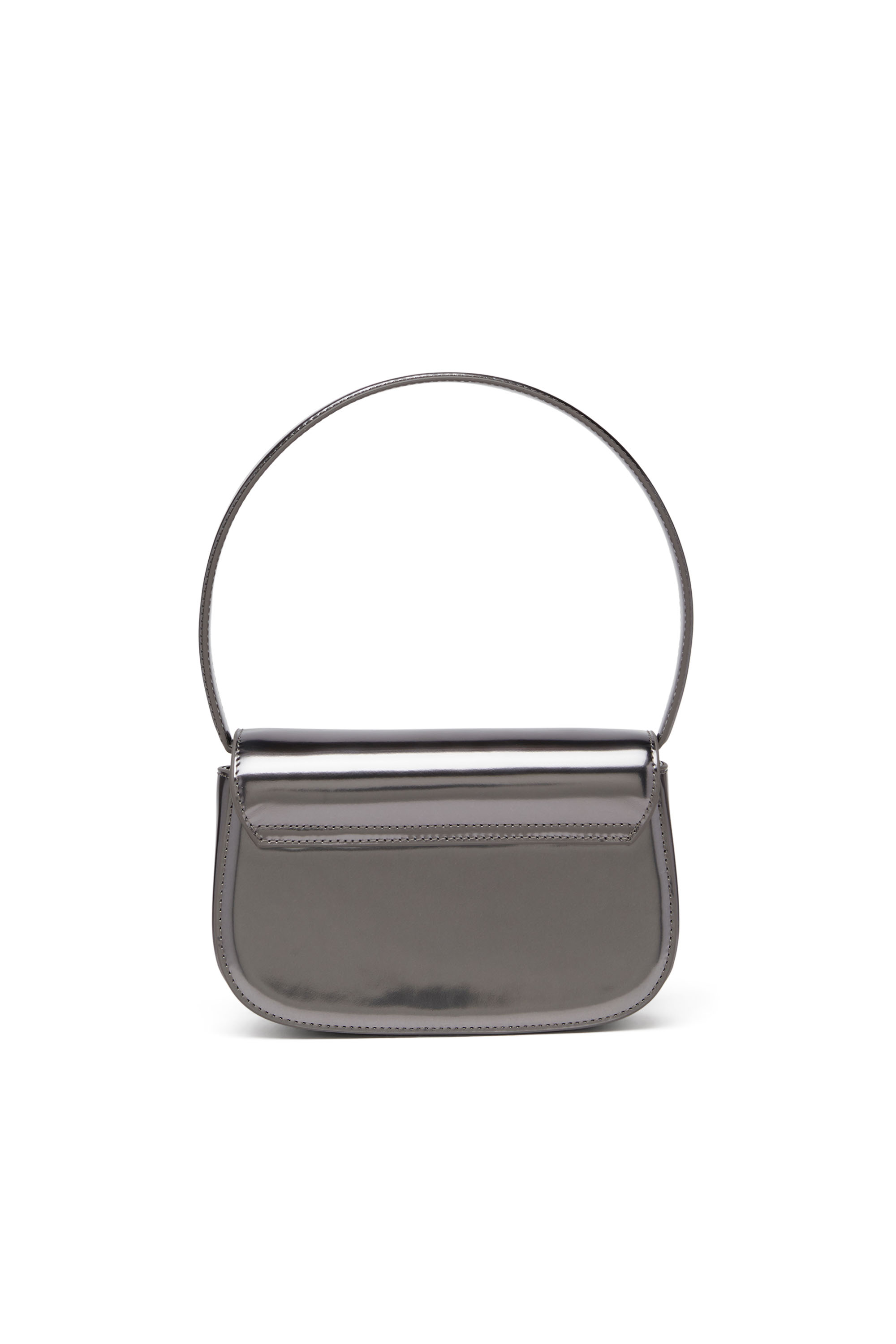 Diesel - 1DR, 1DR-Sac iconique à bandoulière en cuir effet miroir Femme in Gris - 2